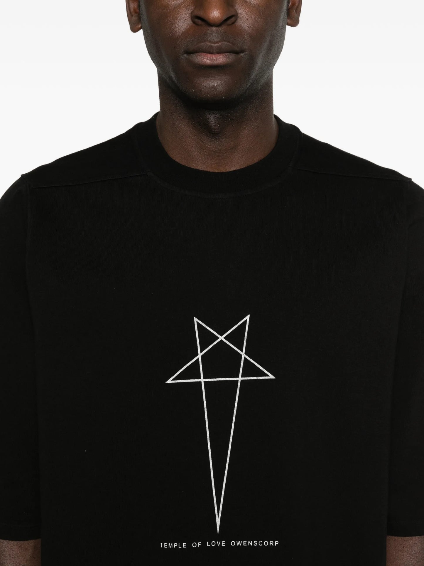Rick Owens DRKSHDW Star-print Crew-neck T-shirt DU01F4274RIGEP3 Vue 5