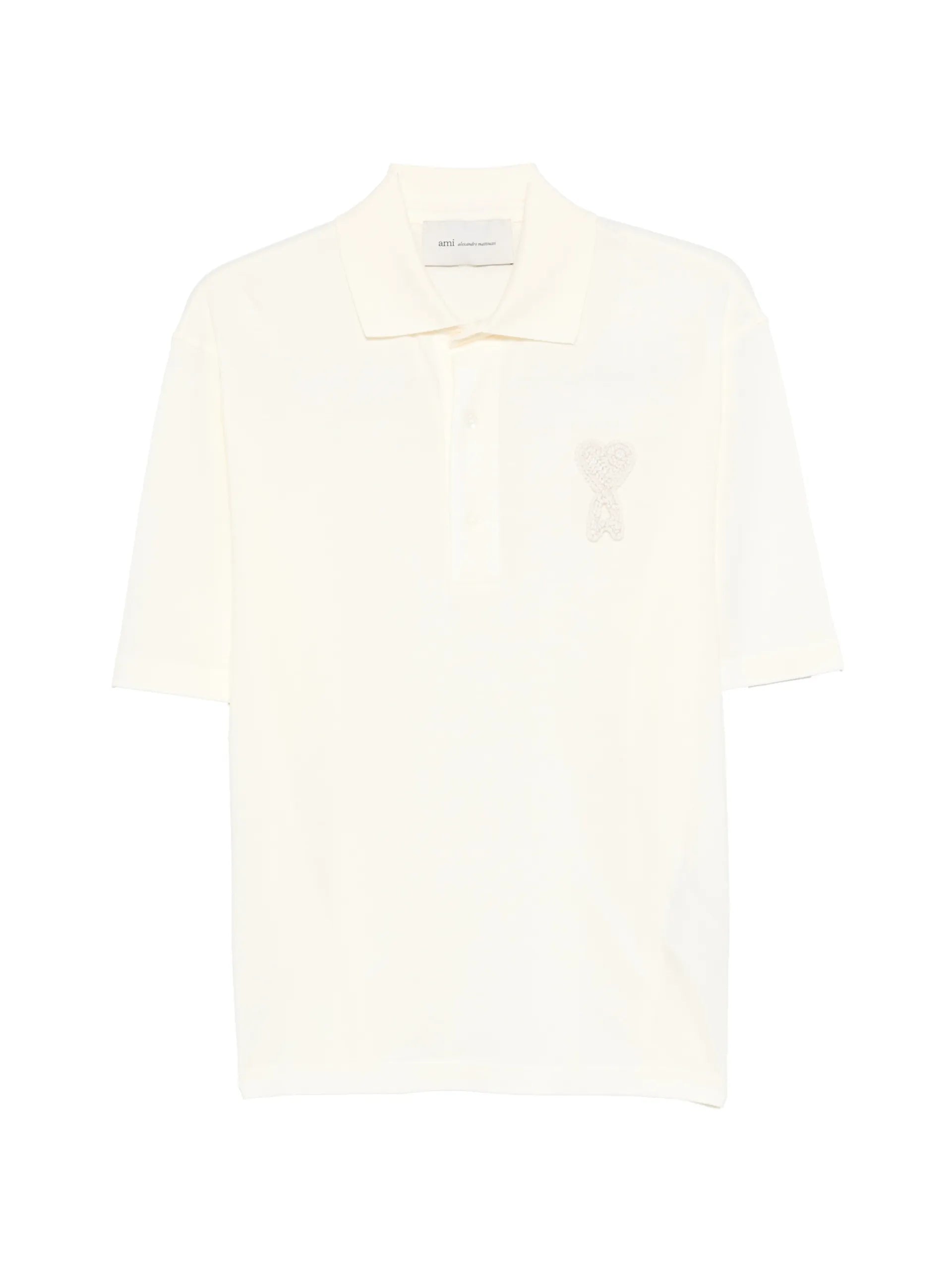 AMI Paris Logo-appliqué Polo Shirt UPL428DJE0221136 Vue 1