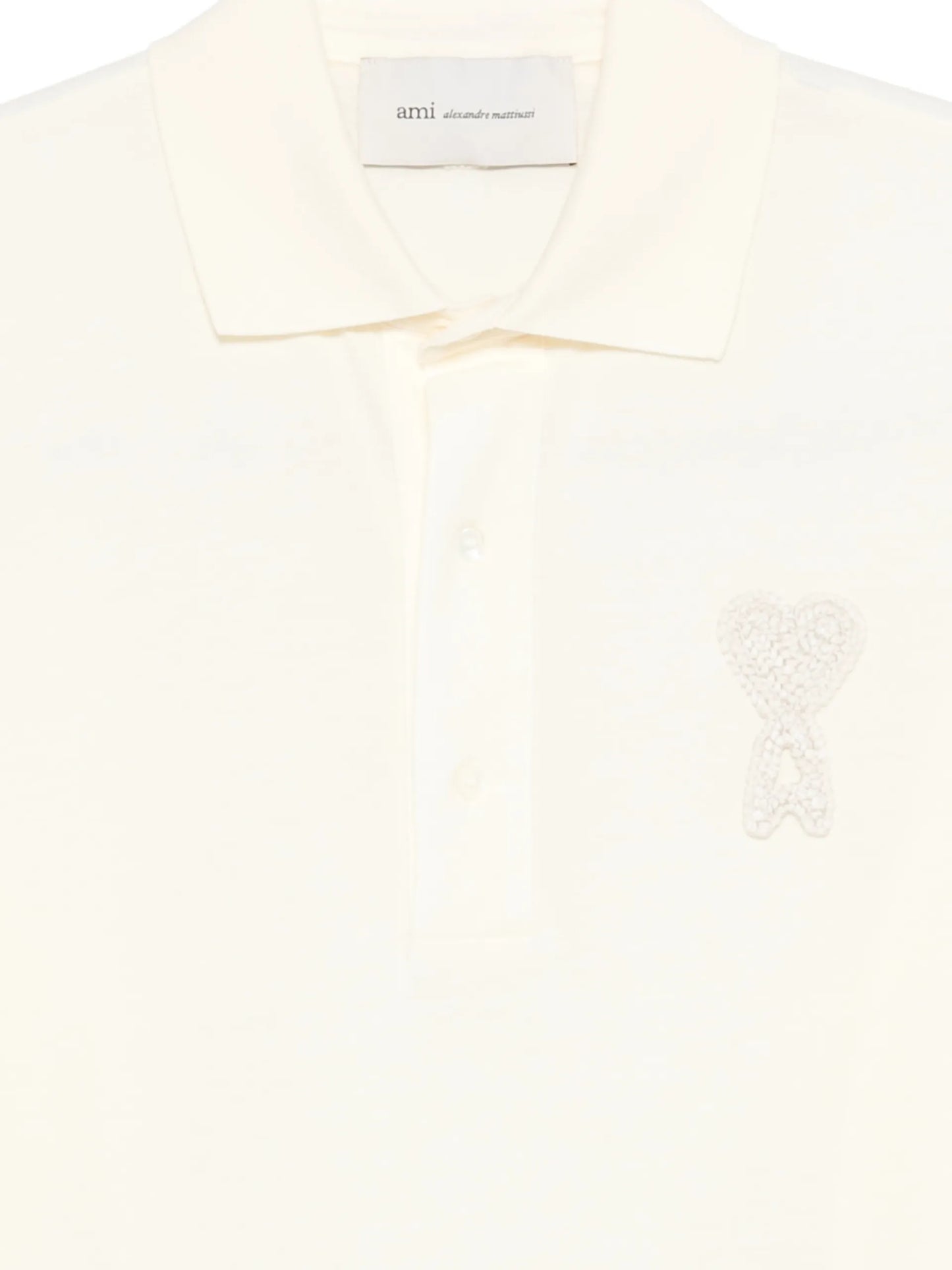 AMI Paris Logo-appliqué Polo Shirt UPL428DJE0221136 Vue 3