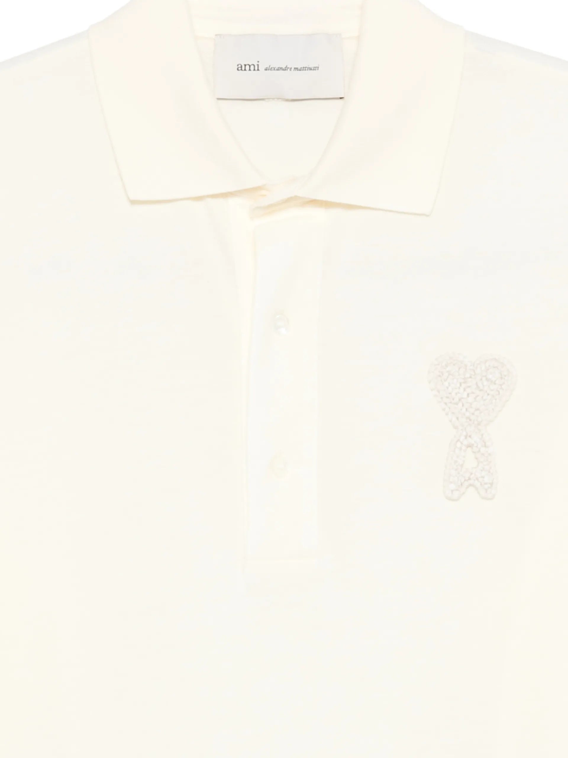 AMI Paris Logo-appliqué Polo Shirt UPL428DJE0221136 Vue 3