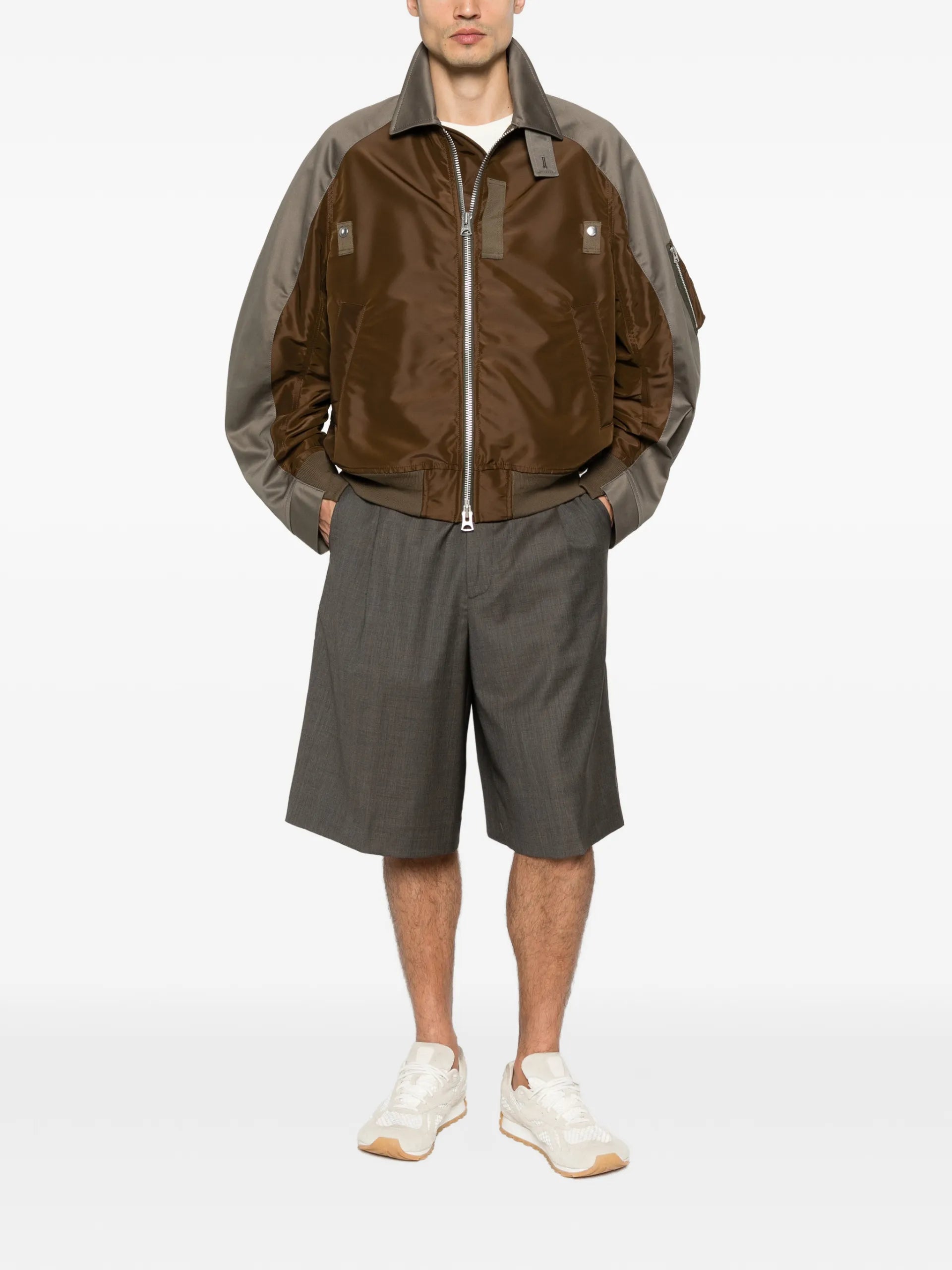 Sacai Zipped Panelled Jacket