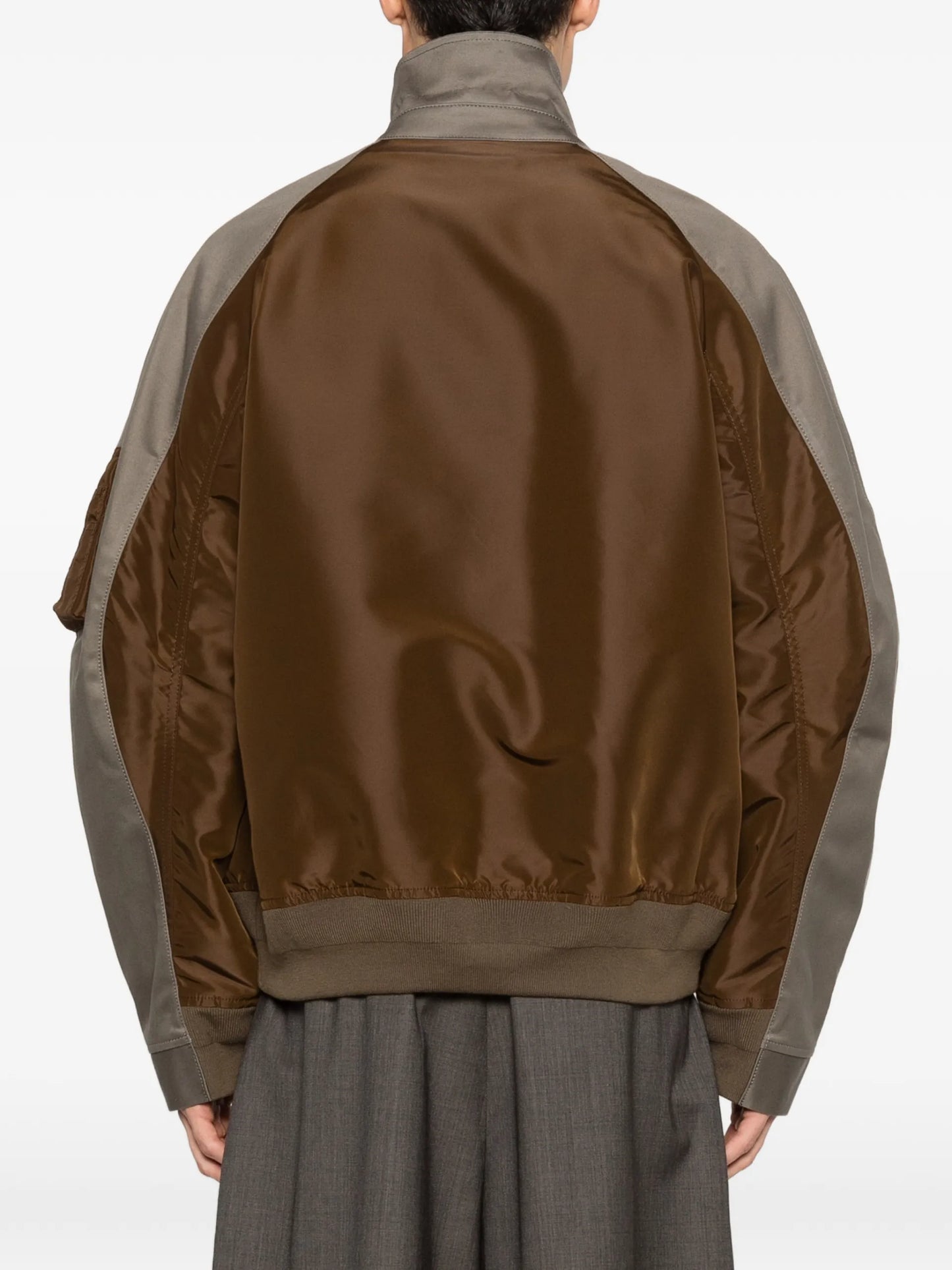 Sacai Zipped Panelled Jacket 2603911M Vue 4