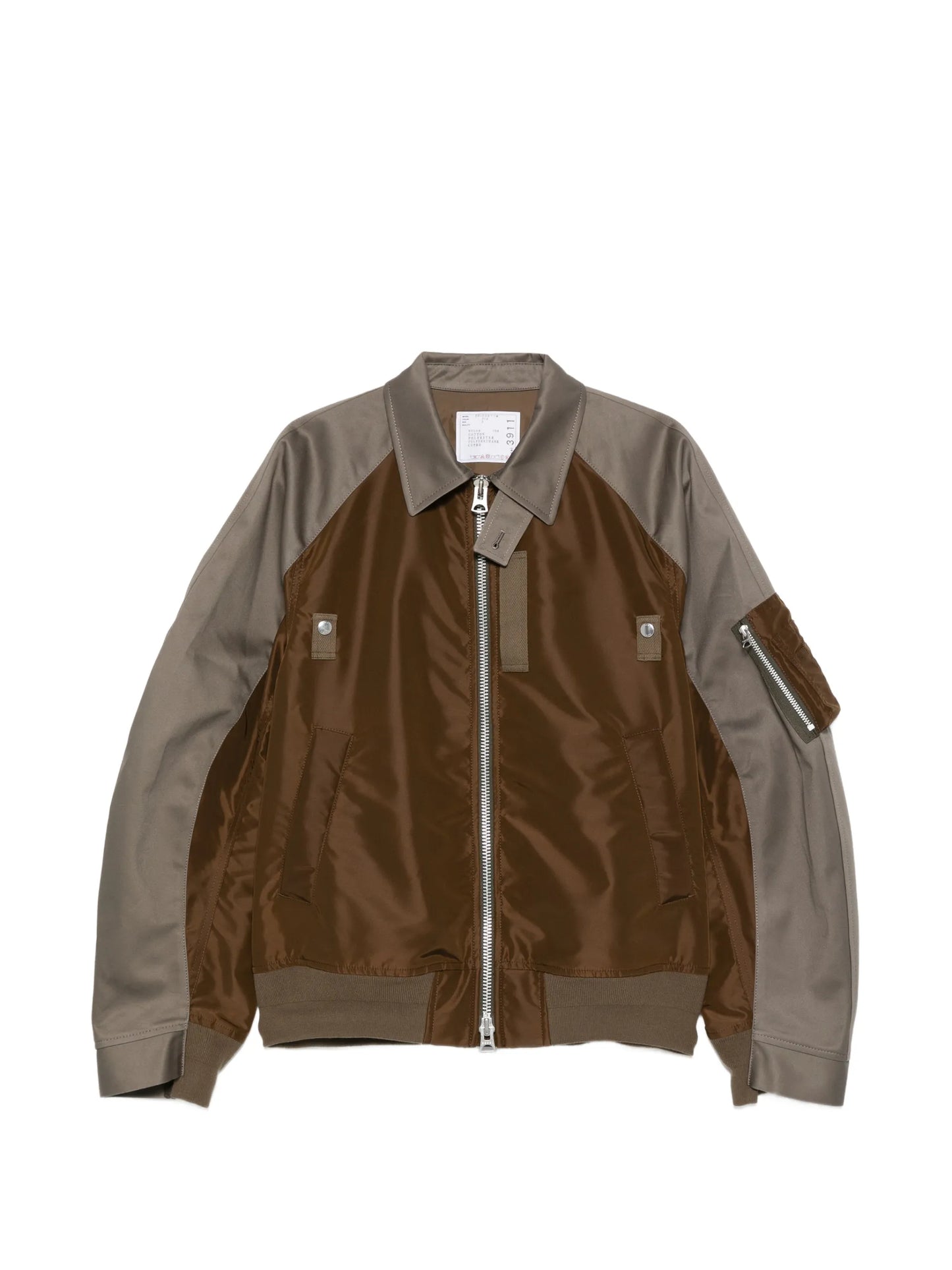 Sacai Zipped Panelled Jacket 2603911M Vue 1