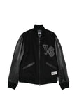 Y-3 Leather-sleeve Embroidered Jacket KH0428 Vue 1