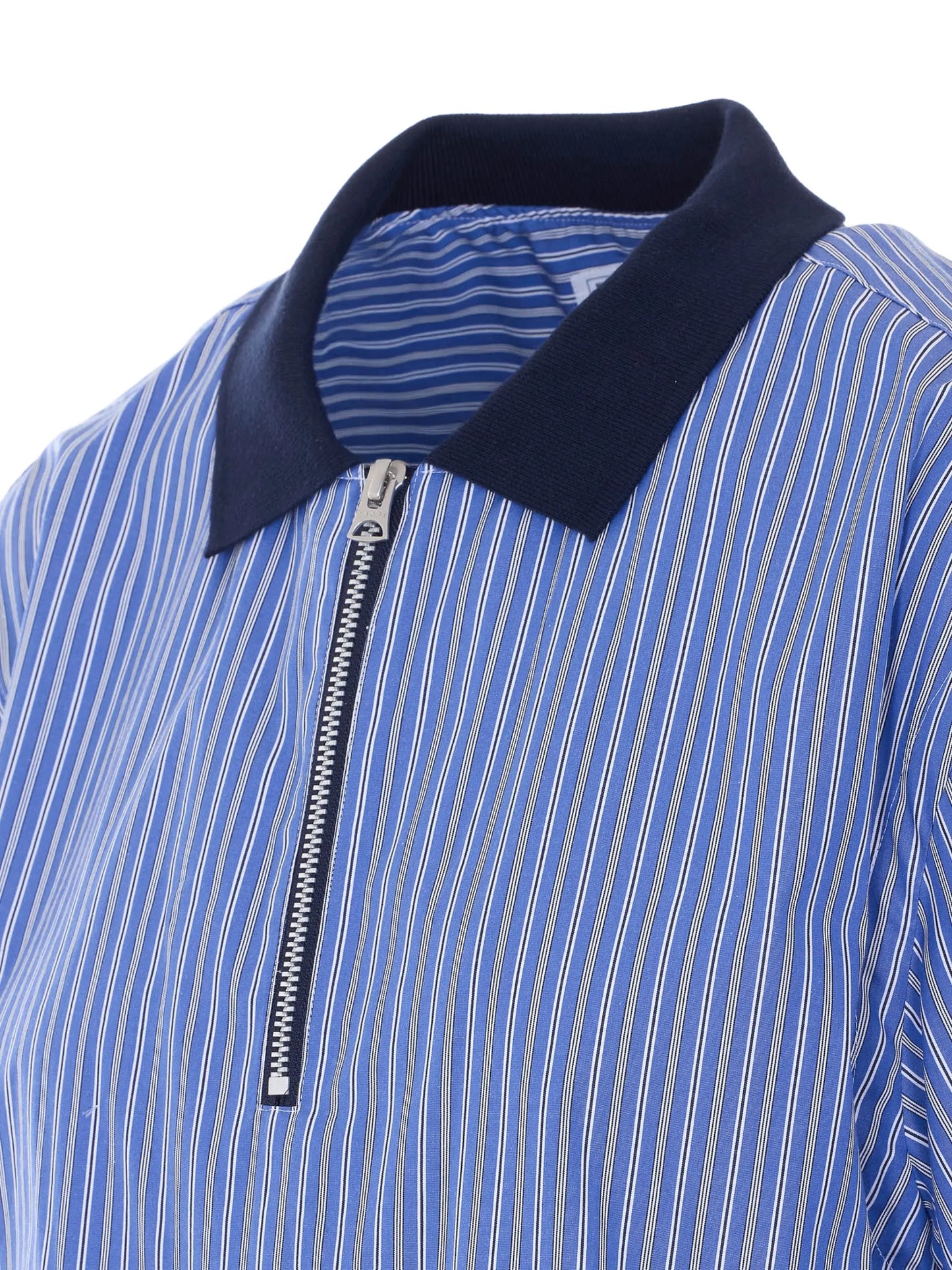 Sacai Striped Zip Polo Shirt 2603982M421 Vue 4