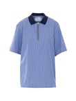 Sacai Striped Zip Polo Shirt 2603982M421 Vue 1