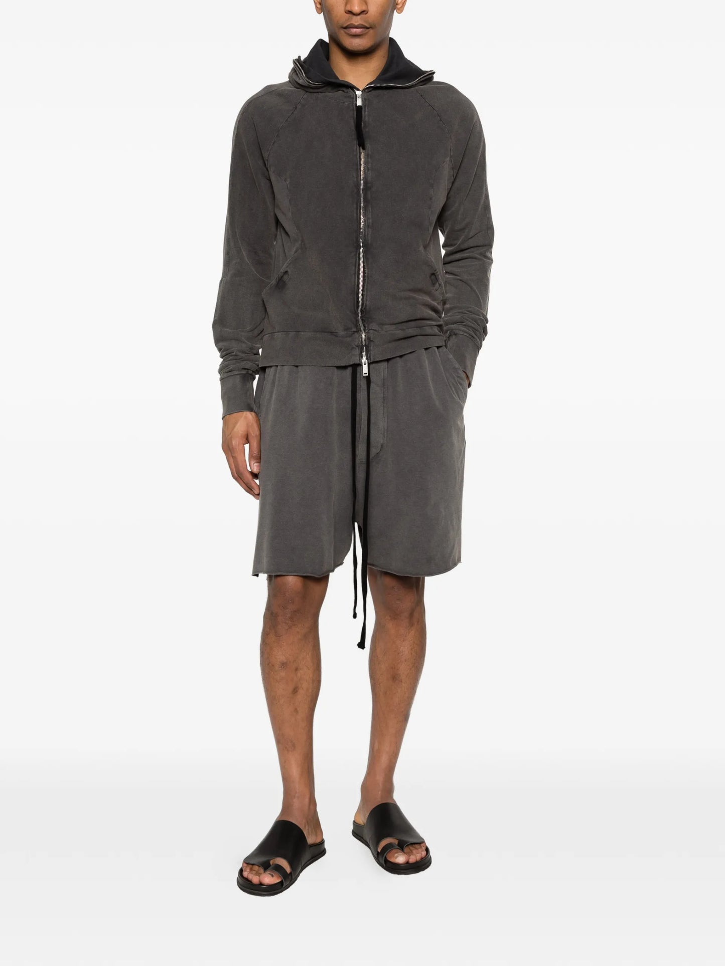 Thom Krom Drawstring Side-slit Shorts MST513 Vue 2
