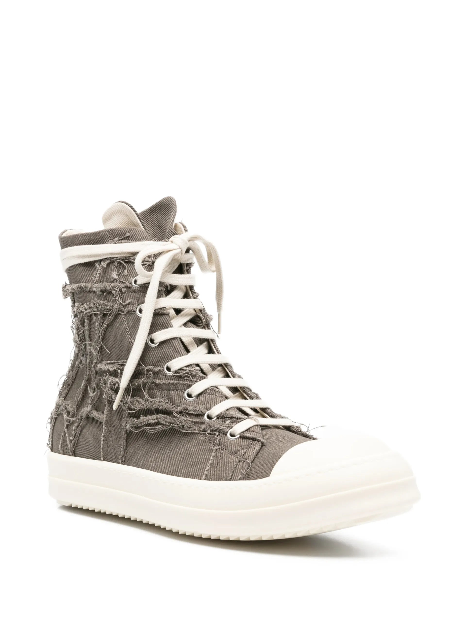 Rick Owens DRKSHDW Distressed High-top Sneakers
