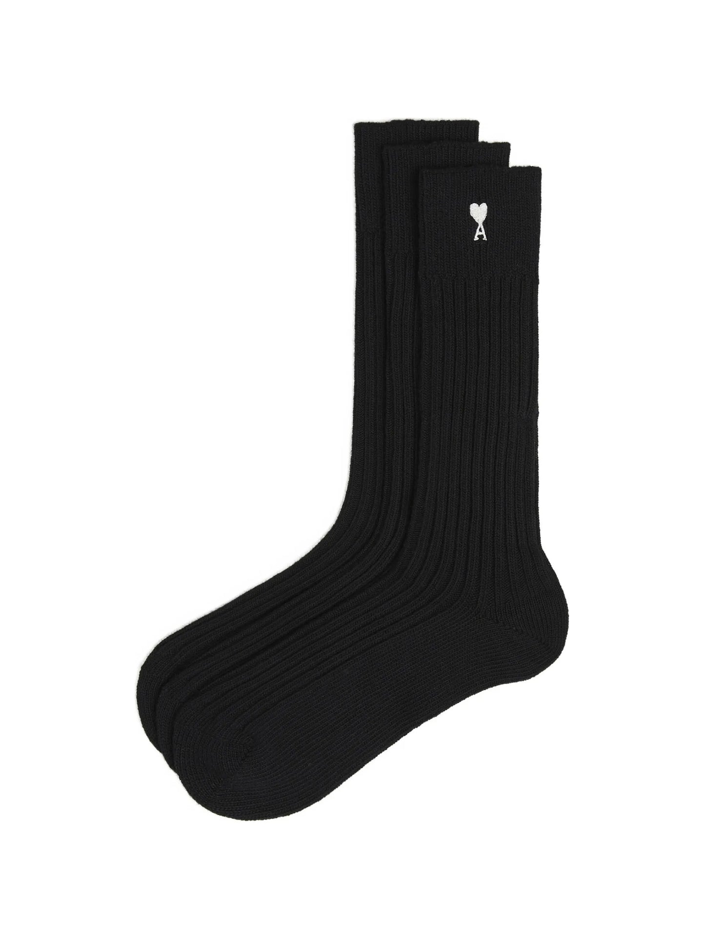 AMI Paris Ribbed Detail Socks (set Of Three) USC611AK0007 Vue 1