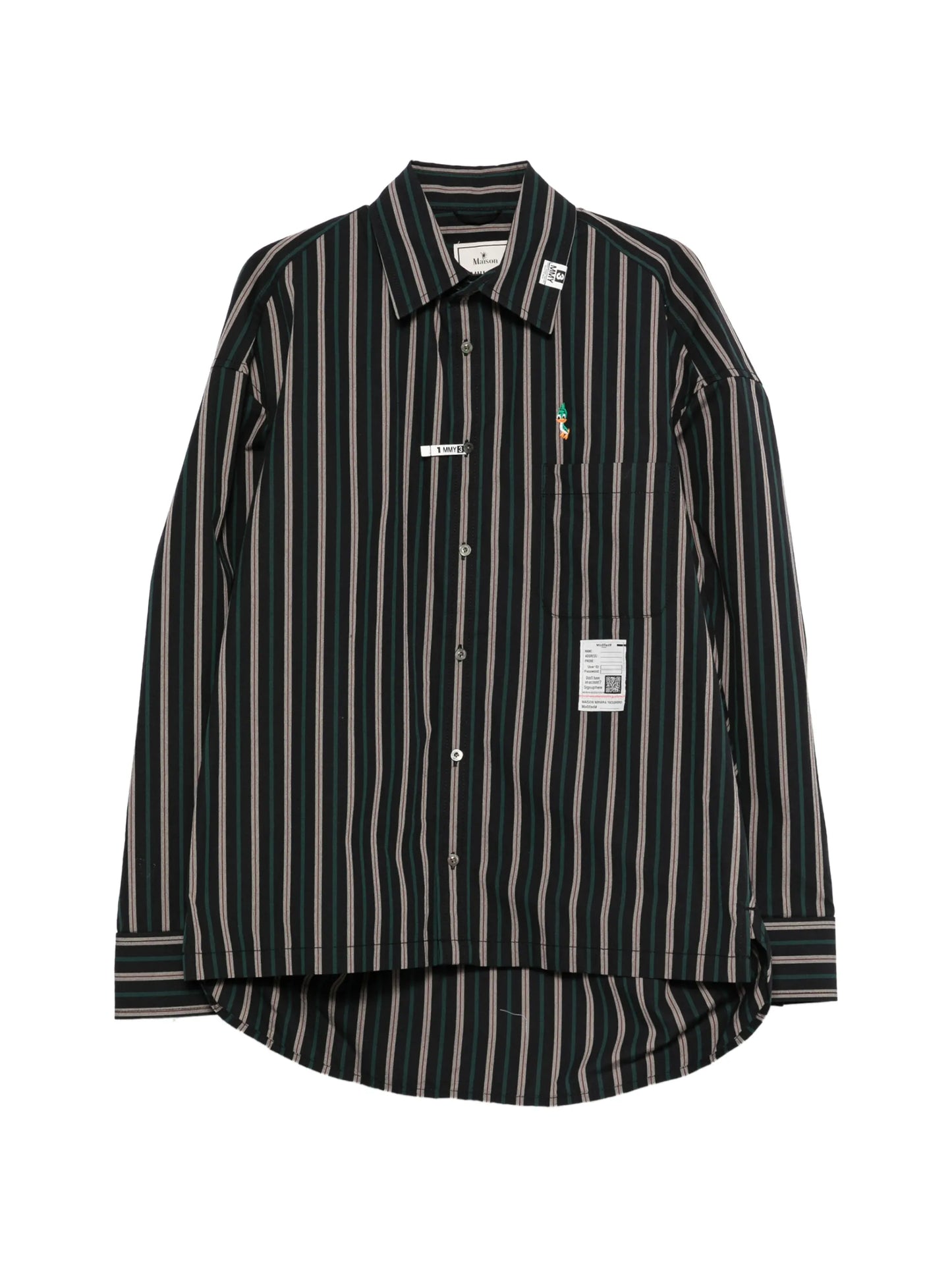 Maison MIHARA YASUHIRO Striped Embroidered Shirt K16SH411 Vue 1