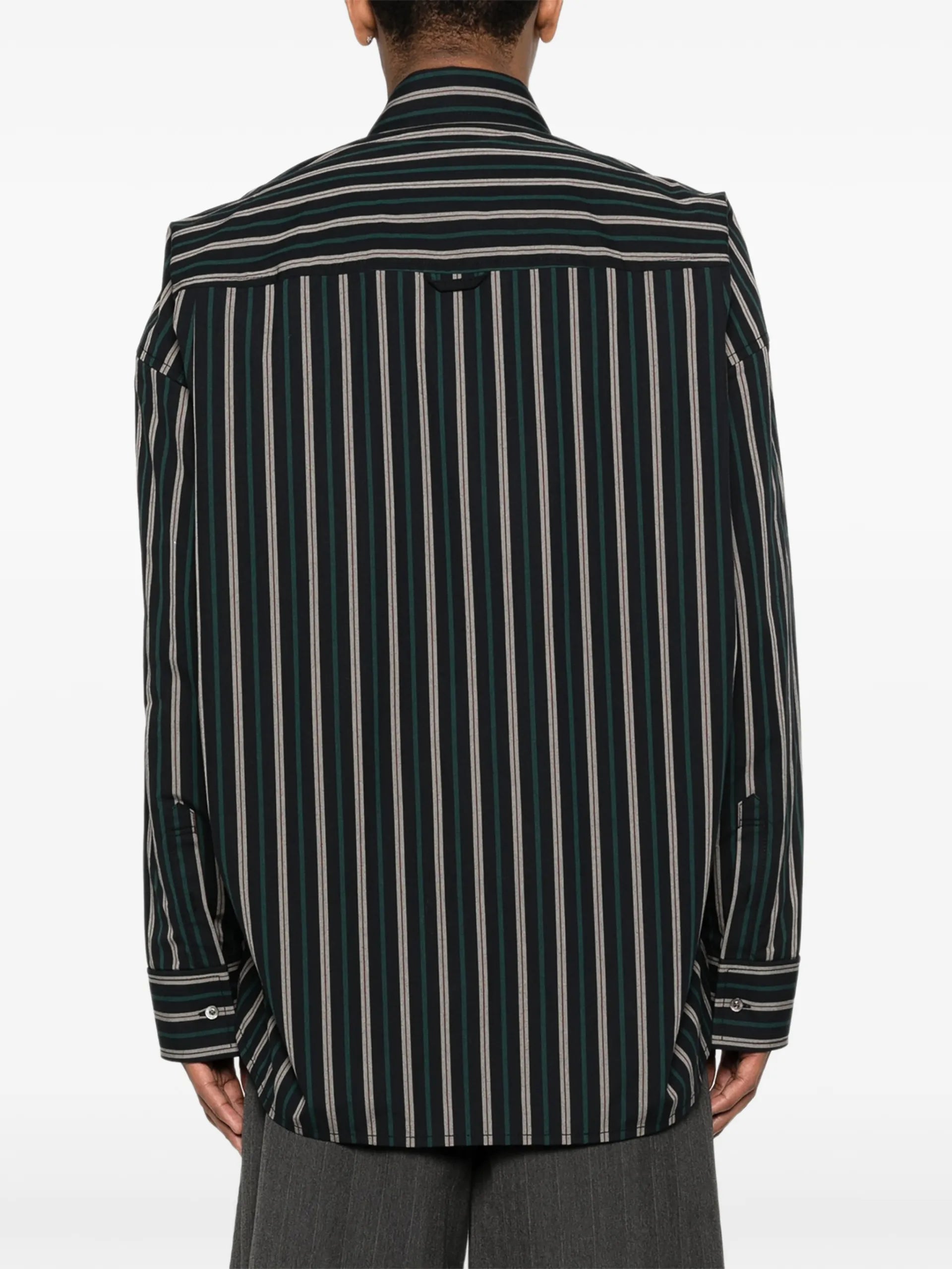 Maison MIHARA YASUHIRO Striped Embroidered Shirt K16SH411 Vue 4