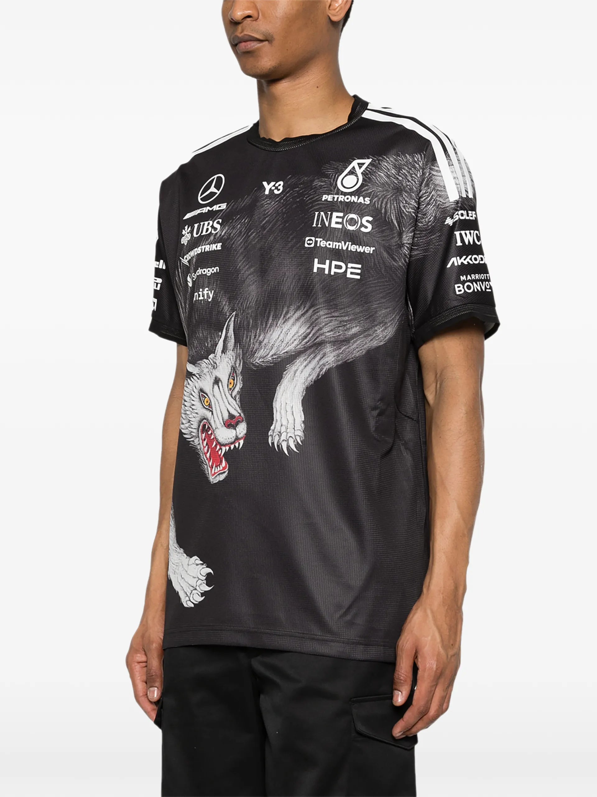 Y-3 X Mercedes-AMG Petronas F1 Print-detail T-shirt KQ9844 Vue 3