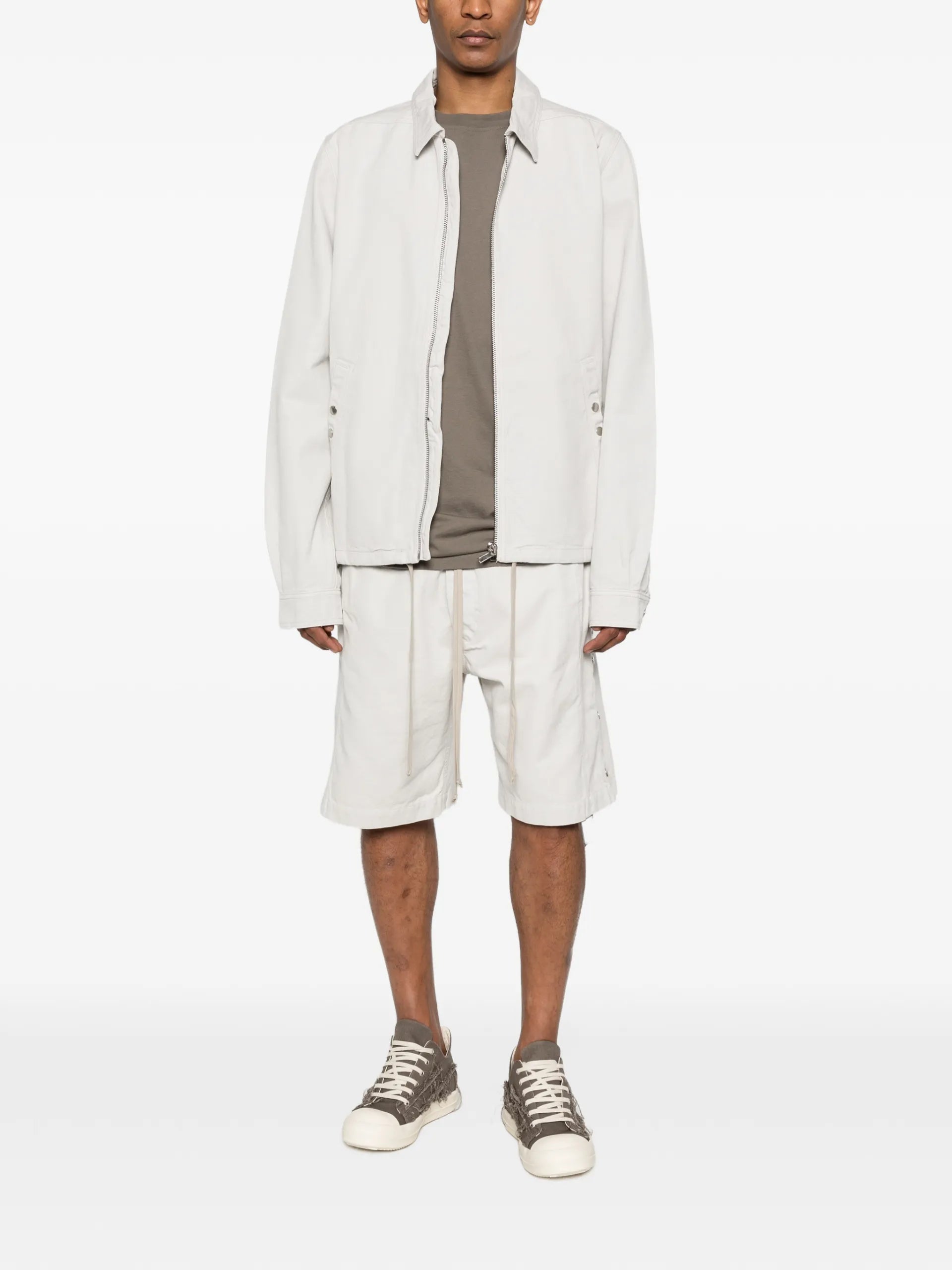 Rick Owens DRKSHDW  Wide Pusher Elastic-waist Bermuda Shorts