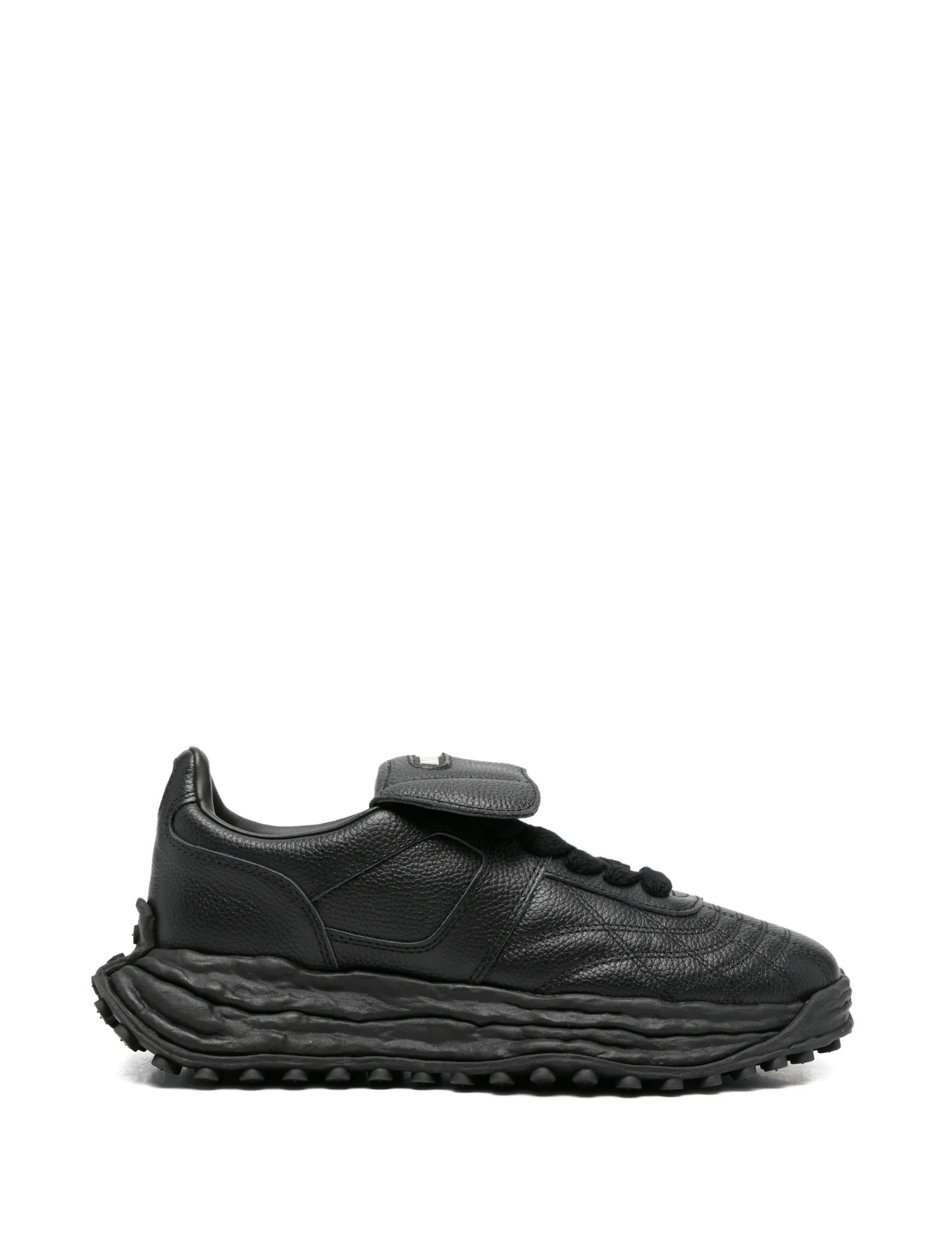 Maison MIHARA YASUHIRO Textured Leather Sneakers A14FW701BLCK Vue 1