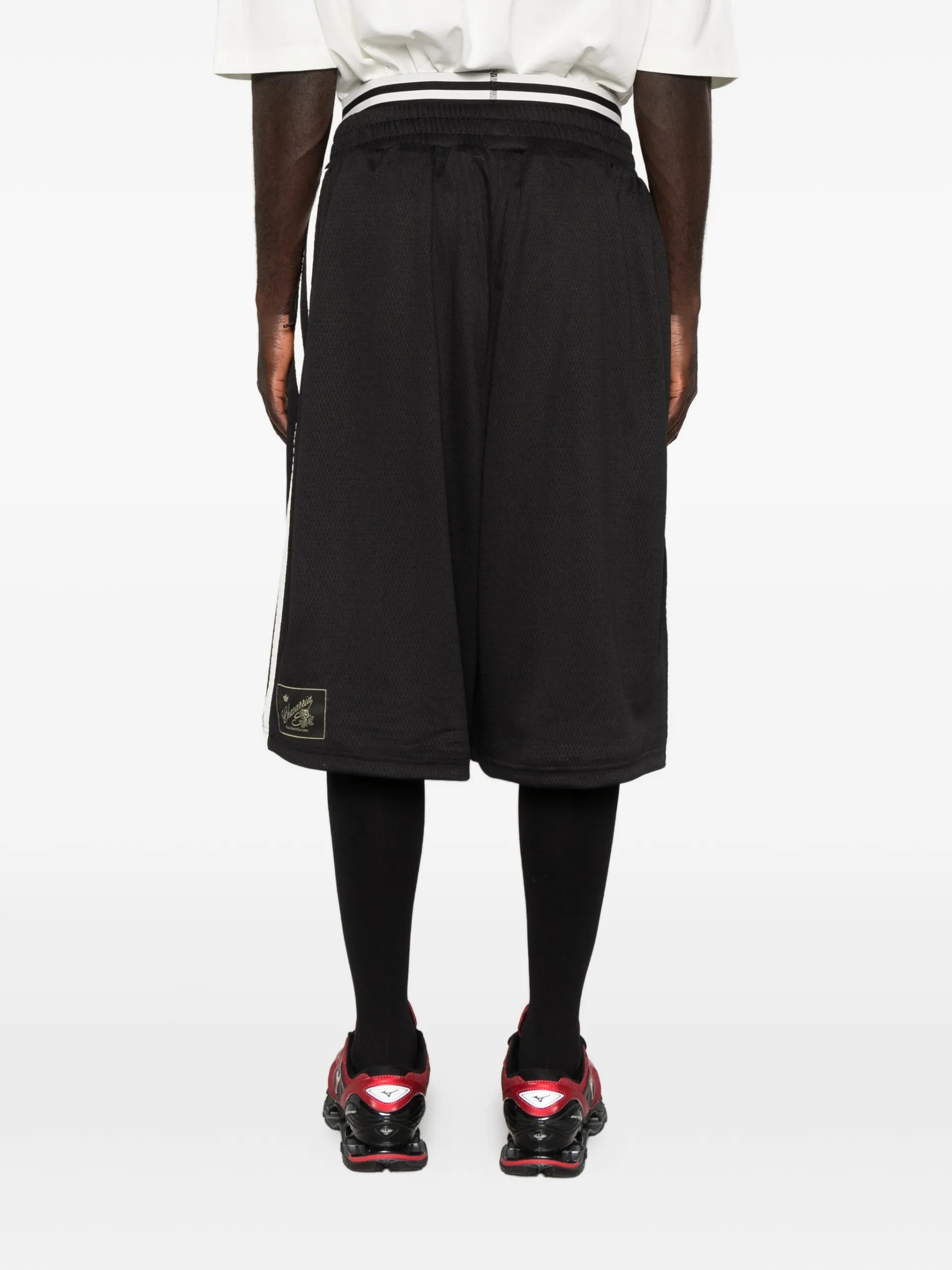 Adidas X Willy Chavarria Logo-embroidered Mesh Shorts - vue 4 - adidas