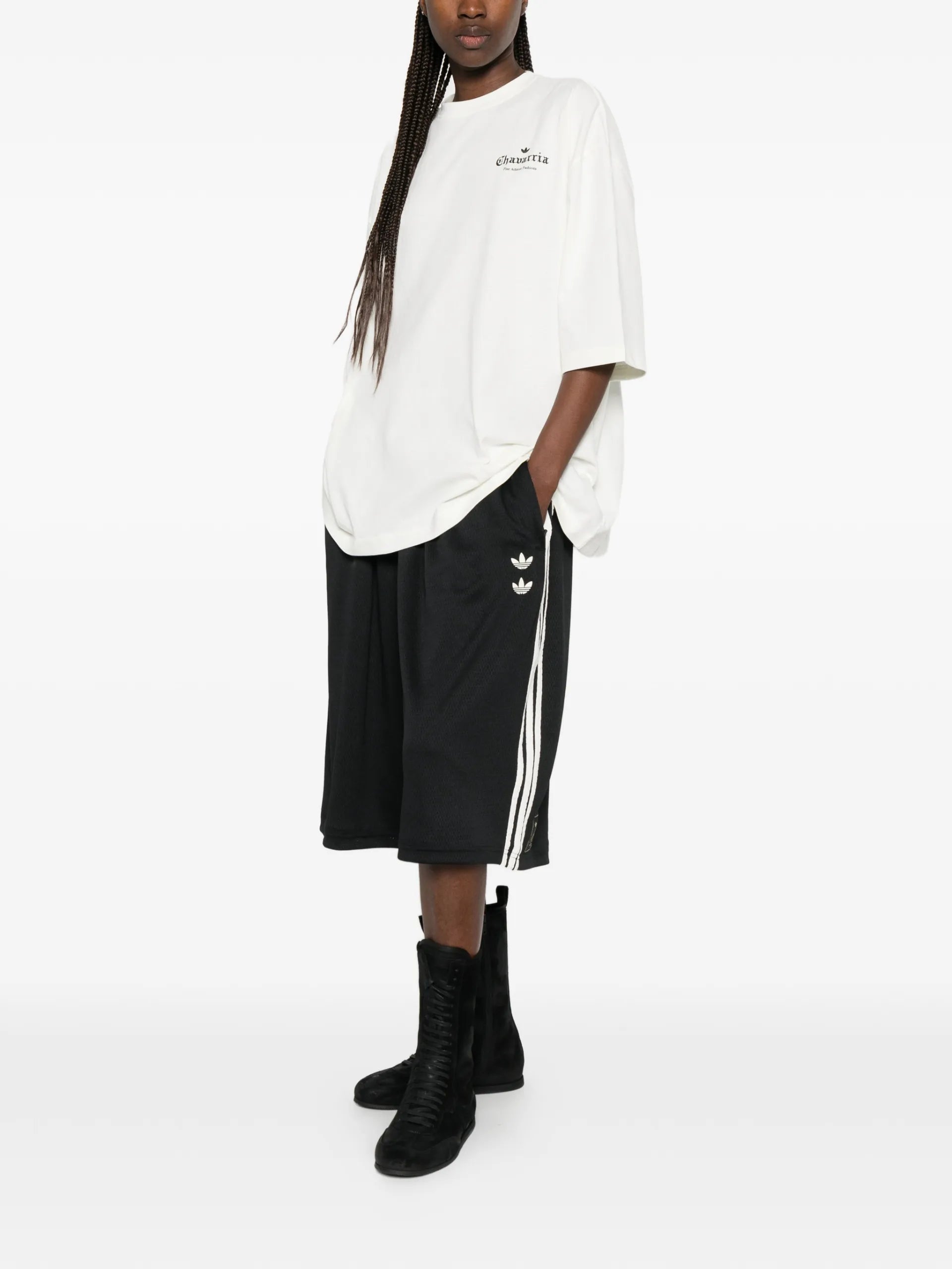 Adidas X Willy Chavarria Logo-embroidered Mesh Shorts - detail - adidas