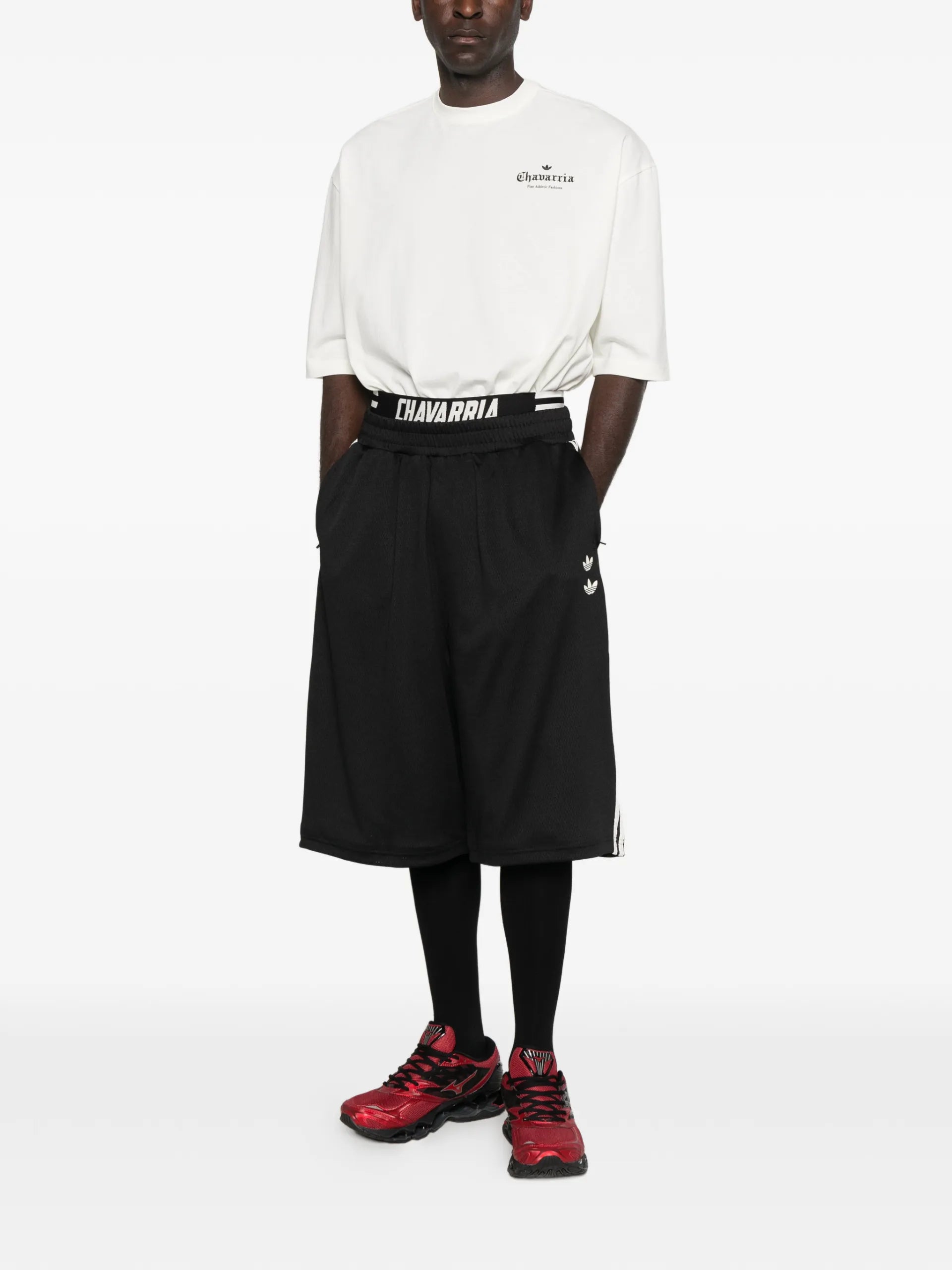 Adidas X Willy Chavarria Logo-embroidered Mesh Shorts