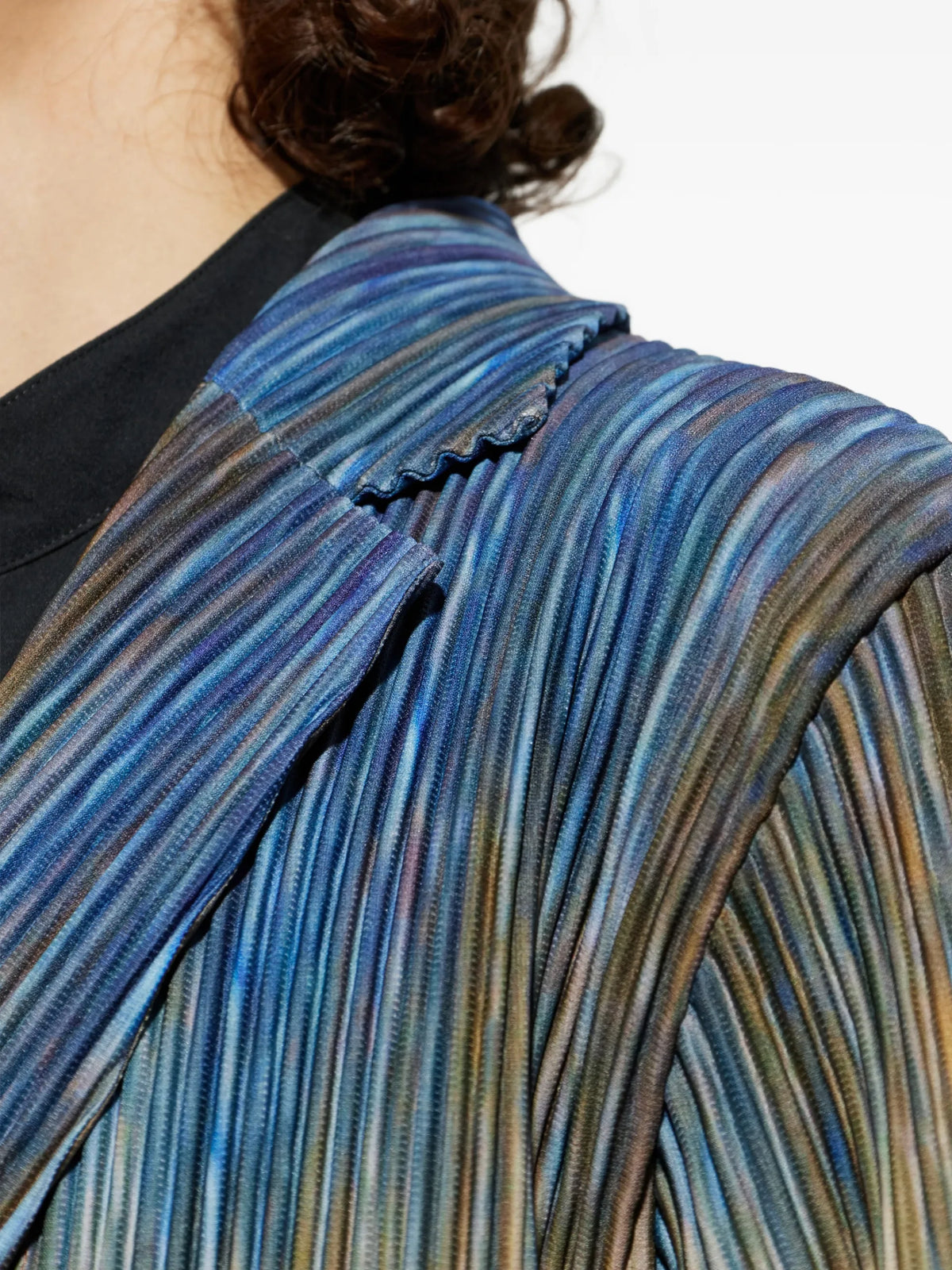 Homme Plissé Issey Miyake Paint Brush Close-Up double-breasted blazer coloris Brown - vue 5