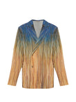 Homme Plissé Issey Miyake Paint Brush Close-Up double-breasted blazer coloris Brown