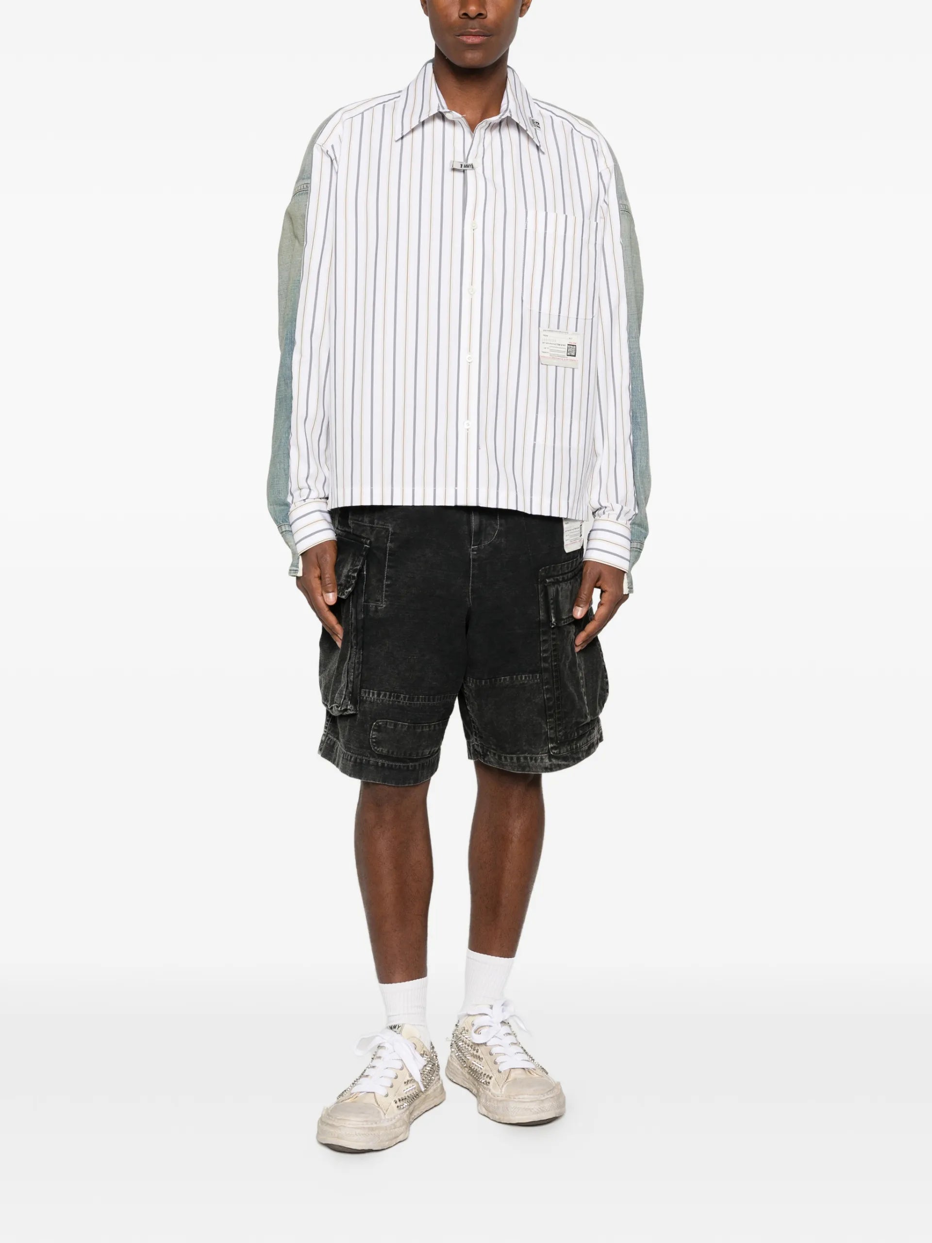 Maison MIHARA YASUHIRO Striped Panelled Shirt