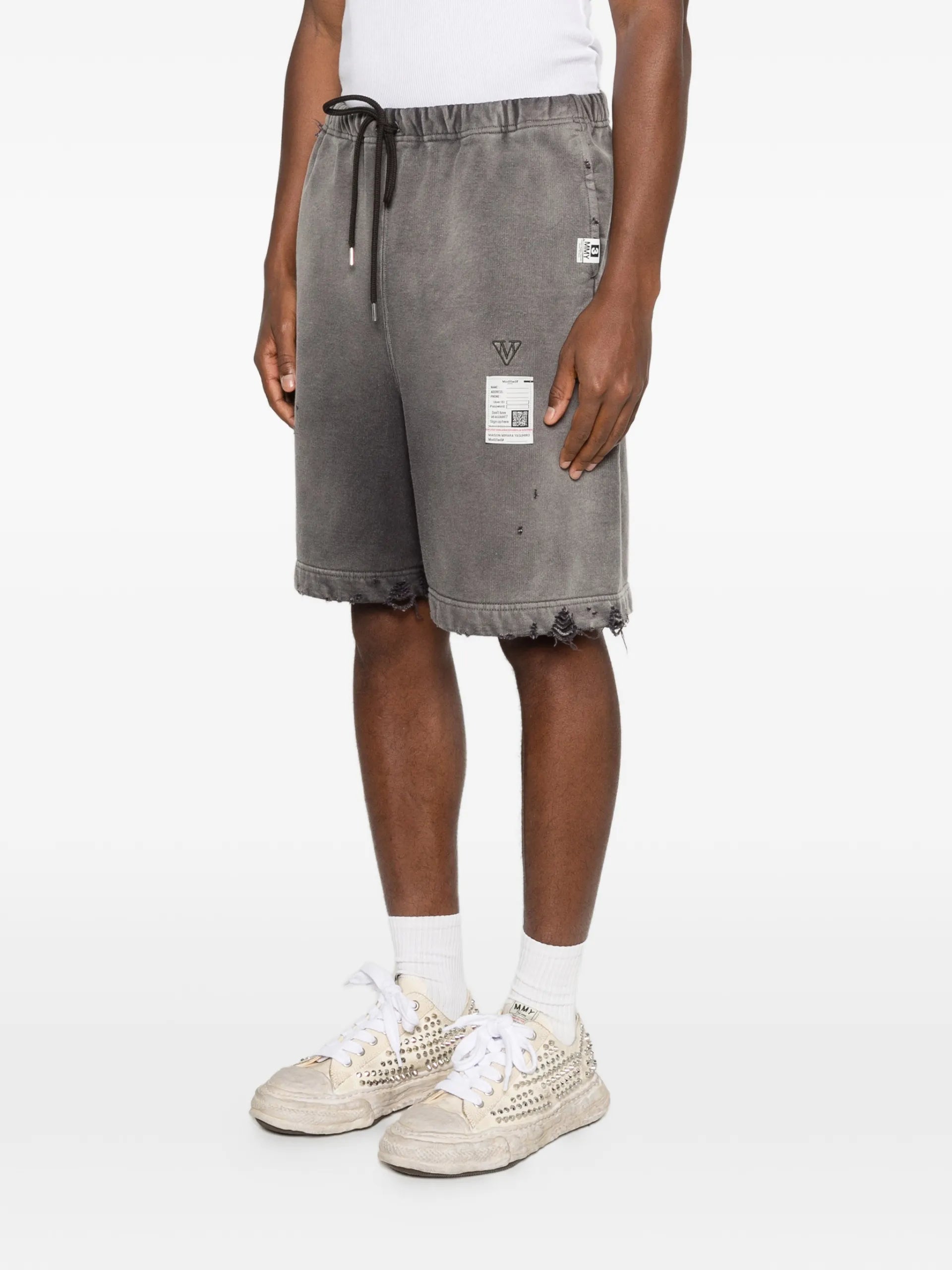 Maison MIHARA YASUHIRO Drawstring Frayed Shorts J16SP724 Vue 3