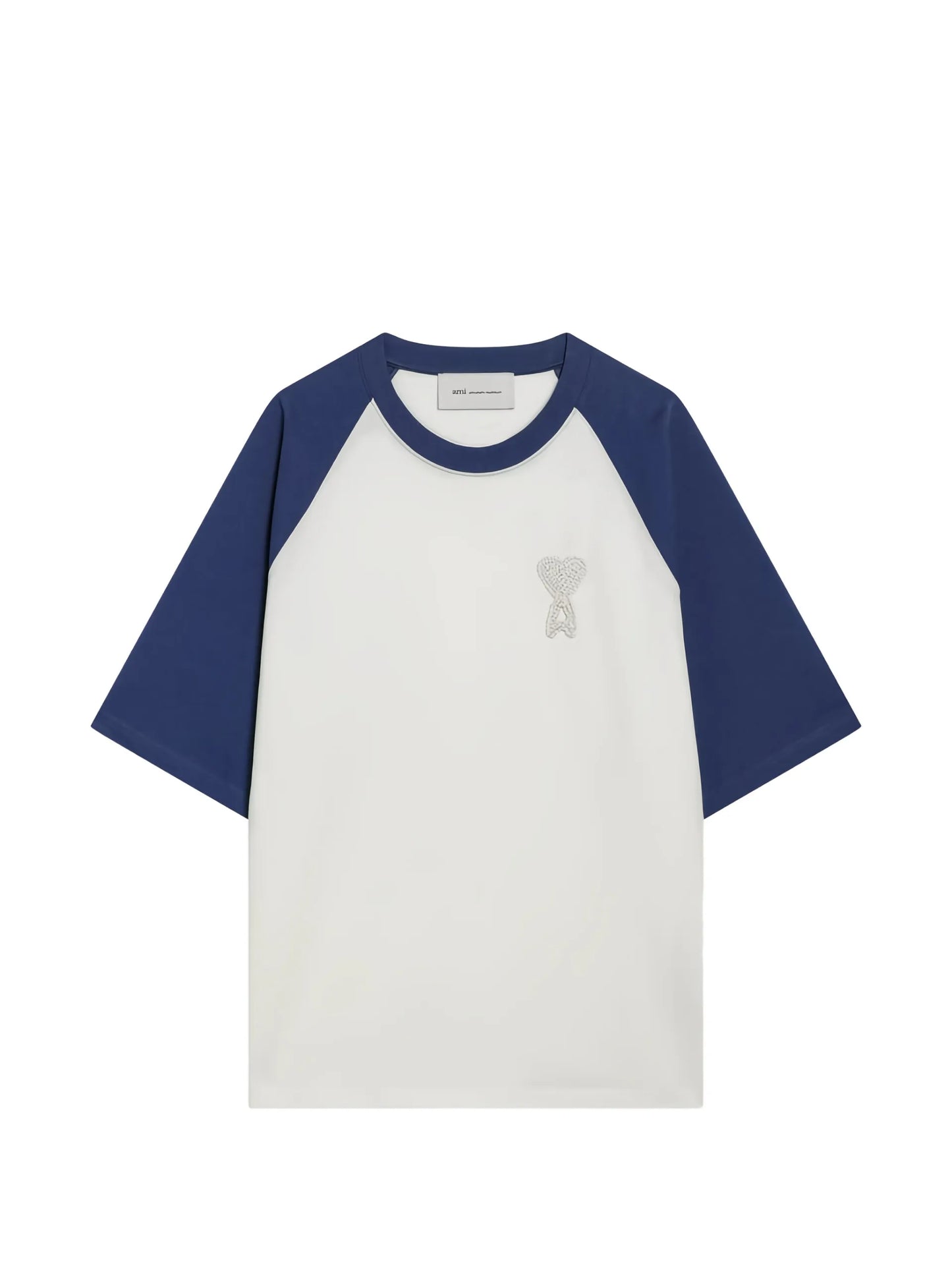 AMI Paris Ami De Coeur Two-tone Crochet-patch T-shirt None Vue 1