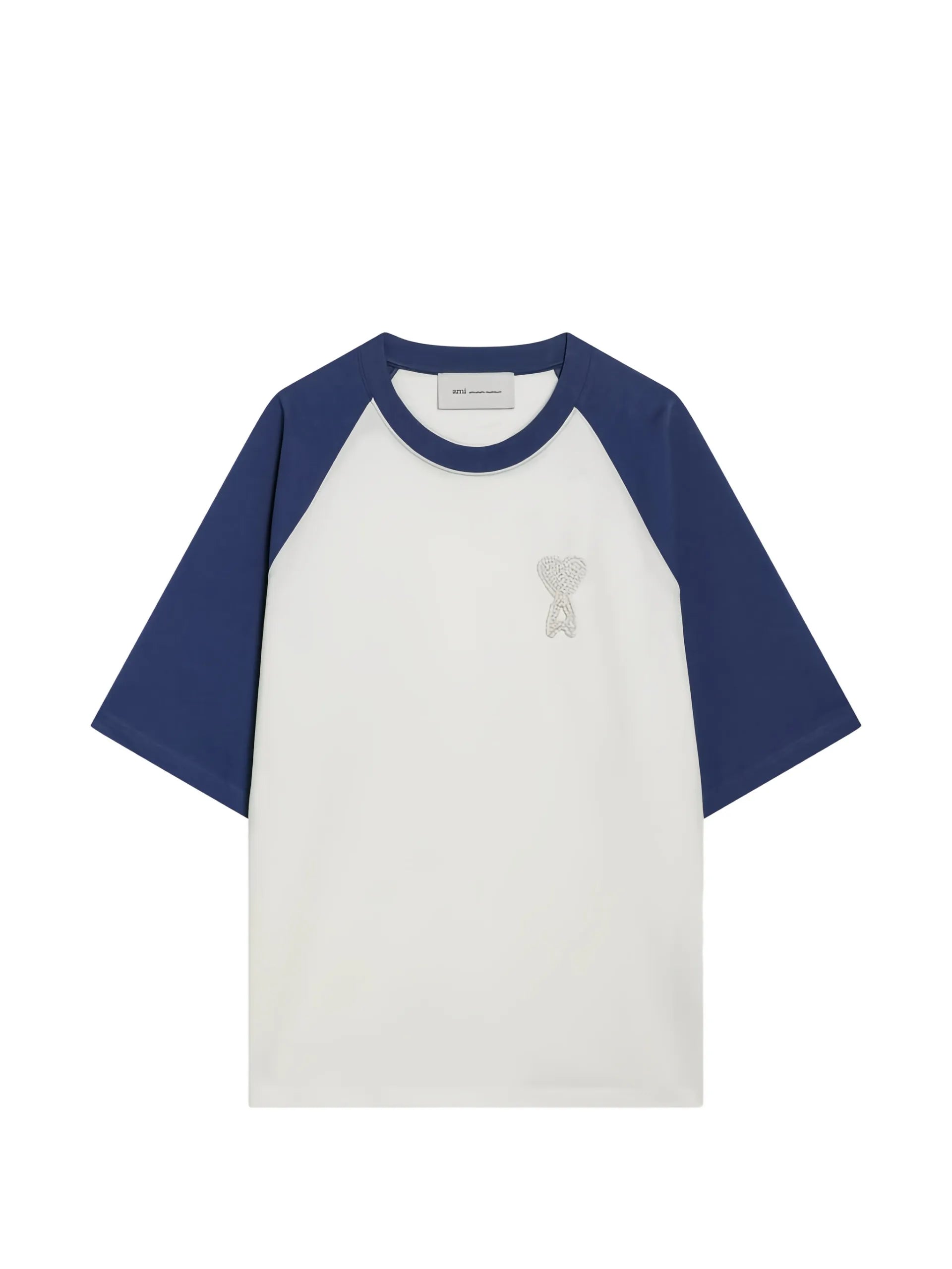 AMI Paris Ami De Coeur Two-tone Crochet-patch T-shirt None Vue 1