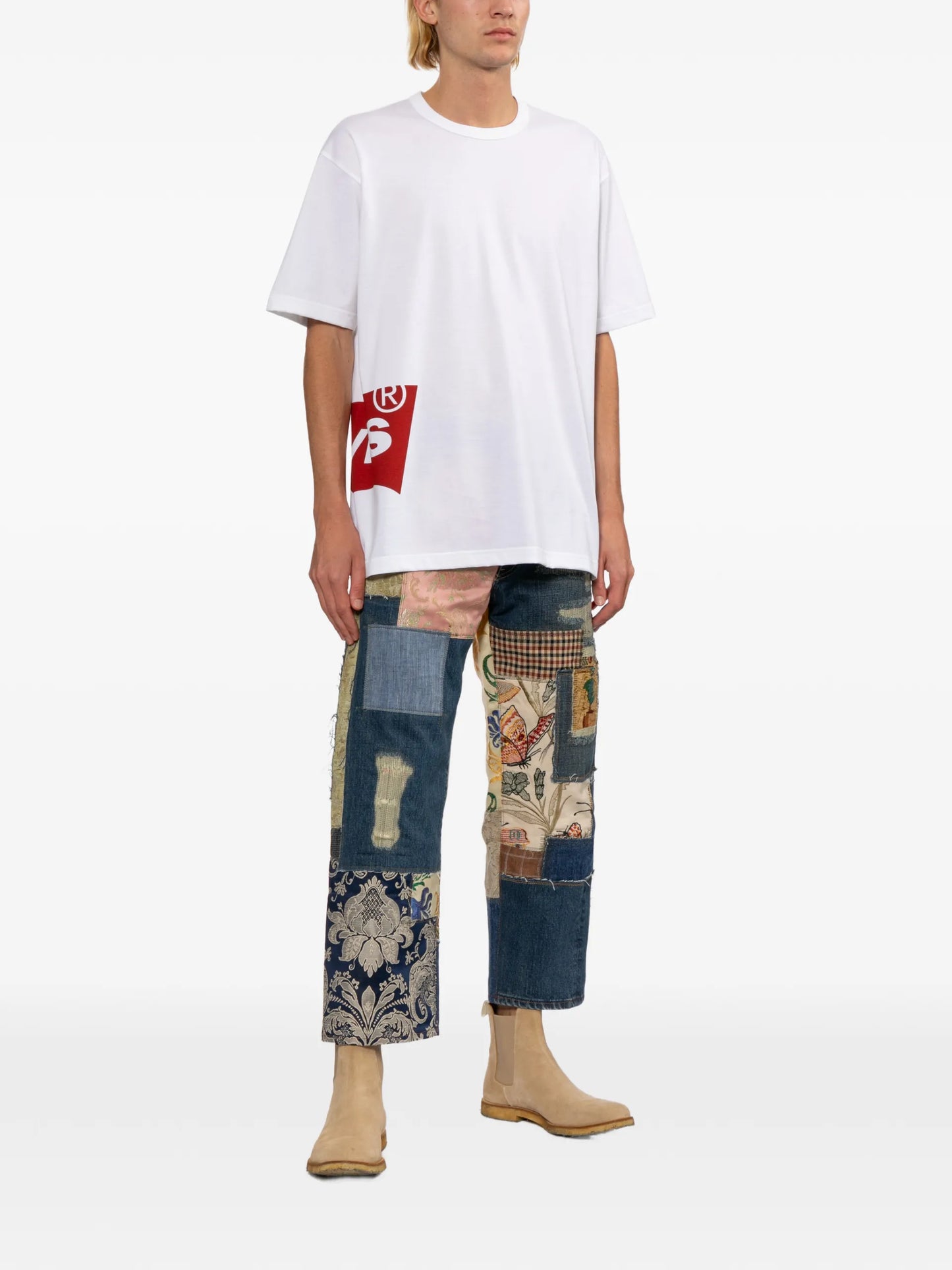 Junya Watanabe MAN X Levi's Logo-print T-shirt WQT910 Vue 2