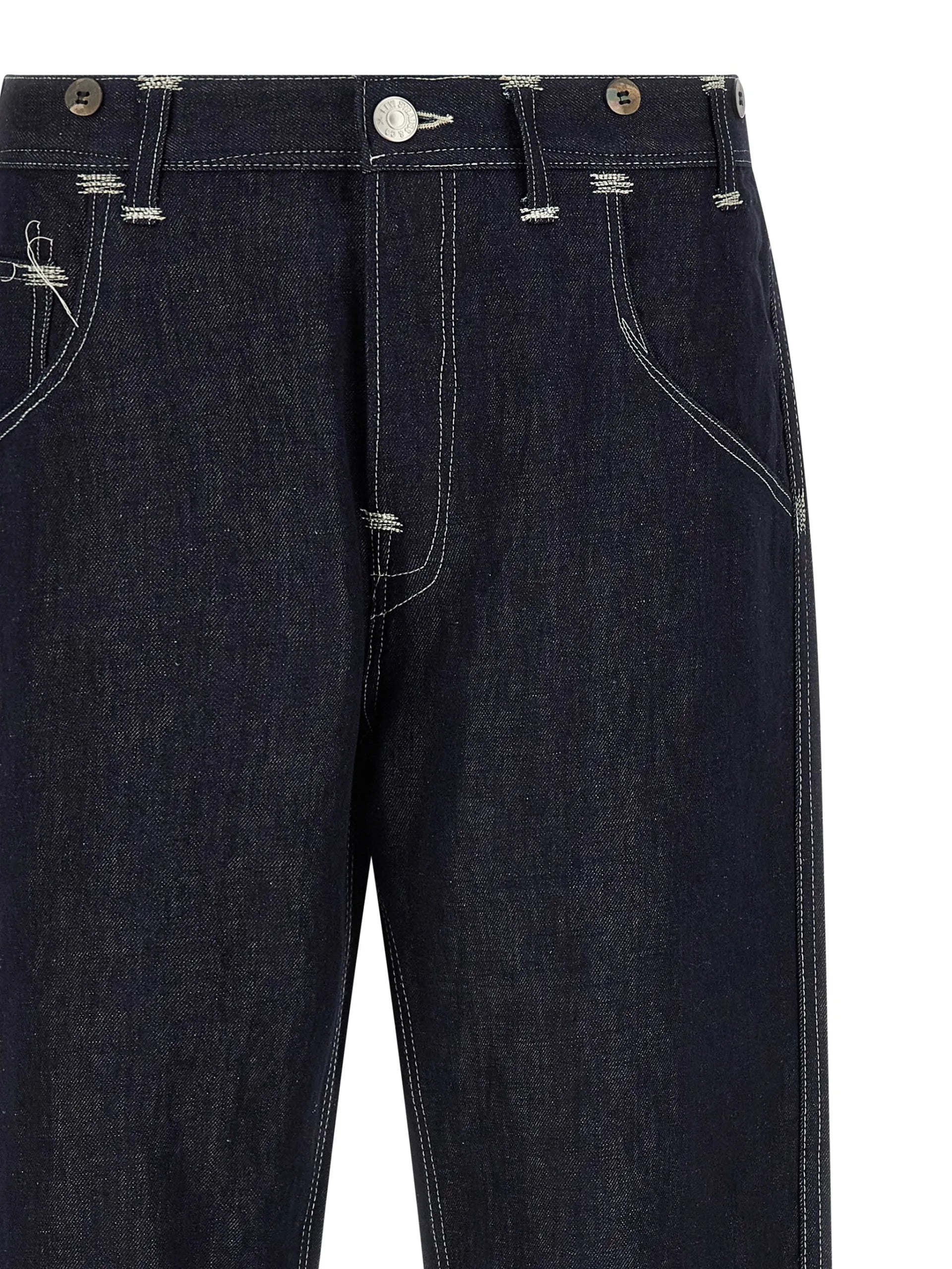 Junya Watanabe MAN X Levis Contrast-stitch Straight-leg Jeans - detail - Junya Watanabe MAN