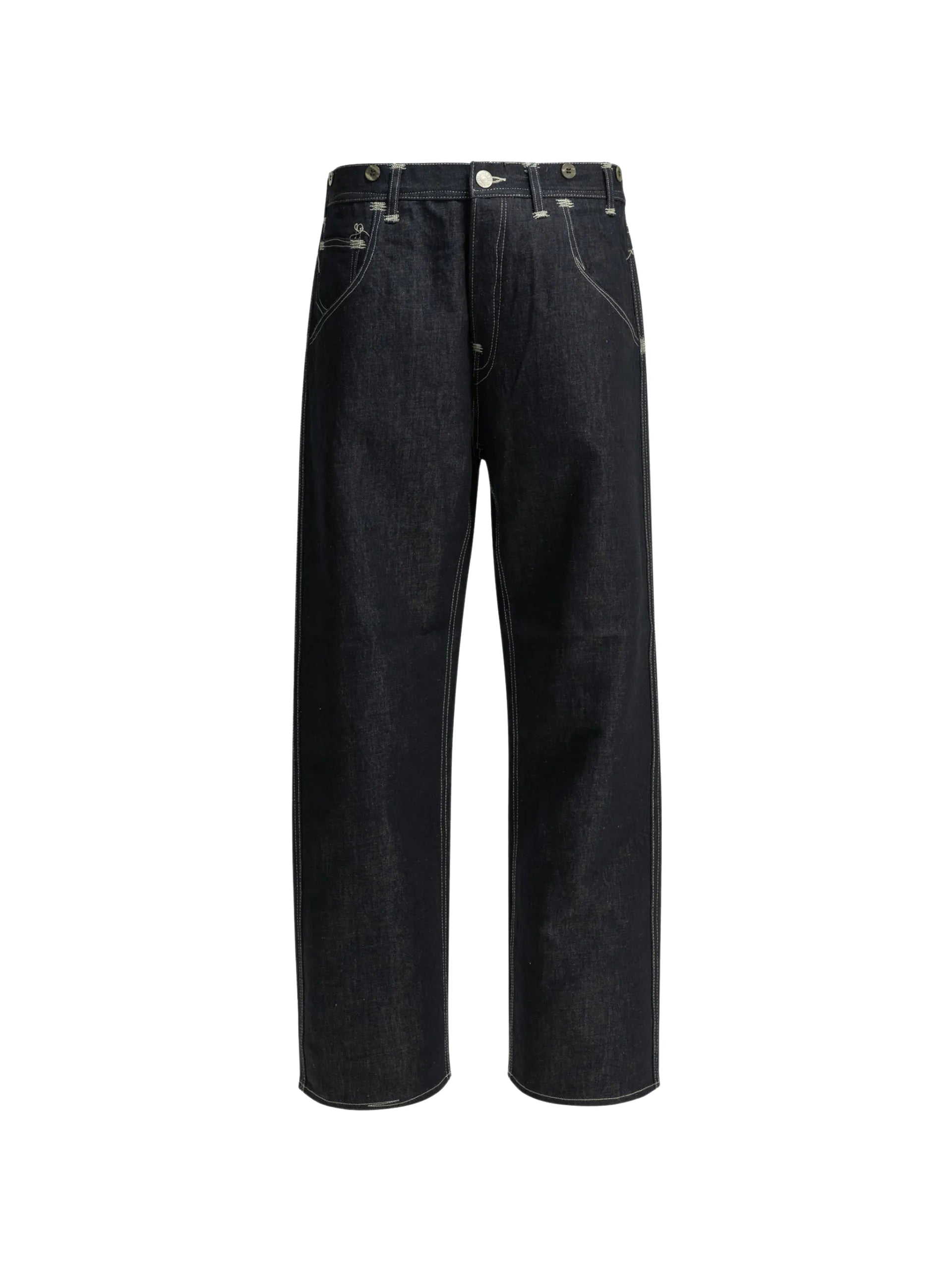 Junya Watanabe MAN Contrast-stitch Jeans WQP210S261INDIGO Vue 1