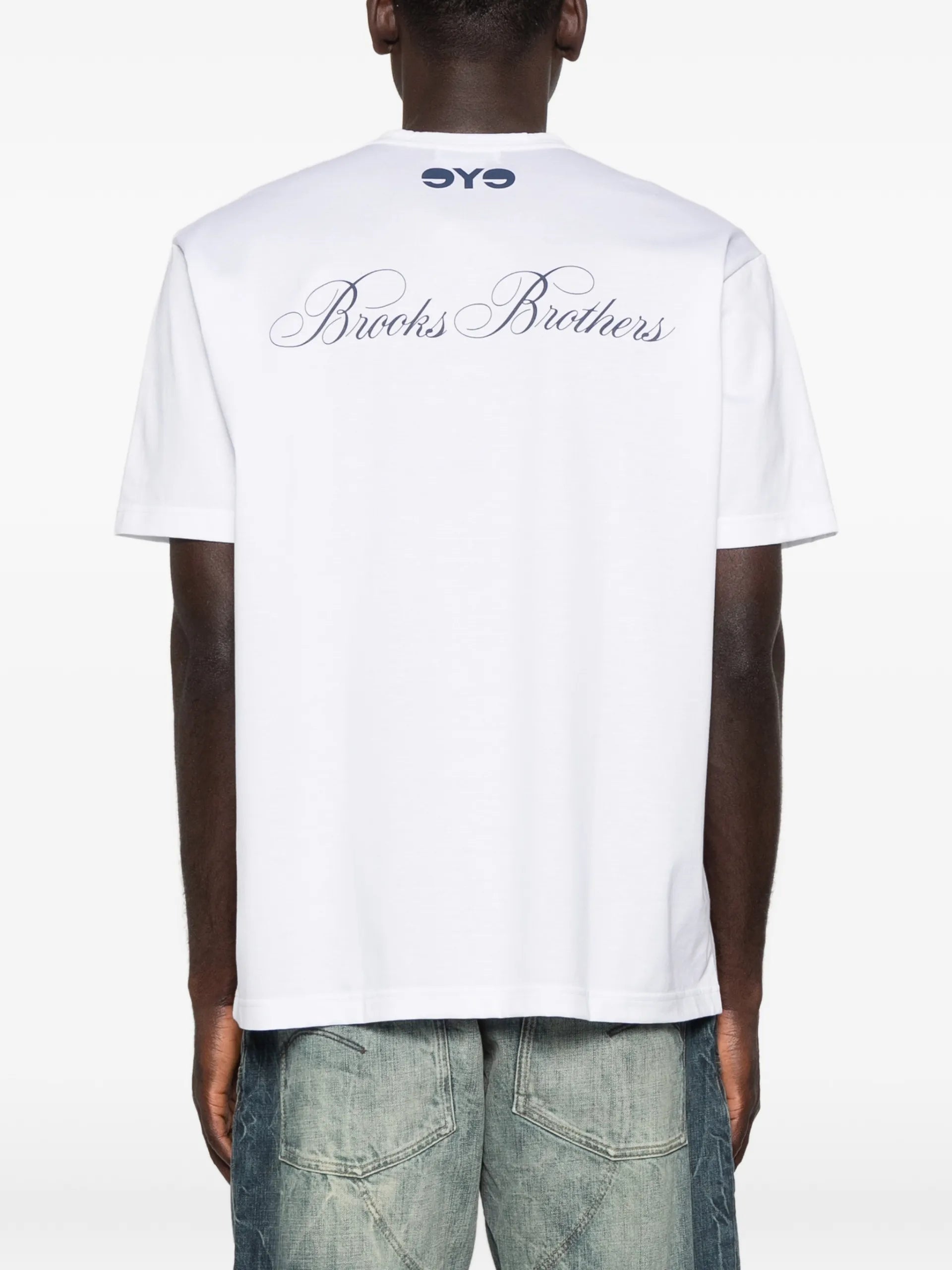 Junya Watanabe MAN Brooks Brothers Logo-print T-shirt WQT906 Vue 4