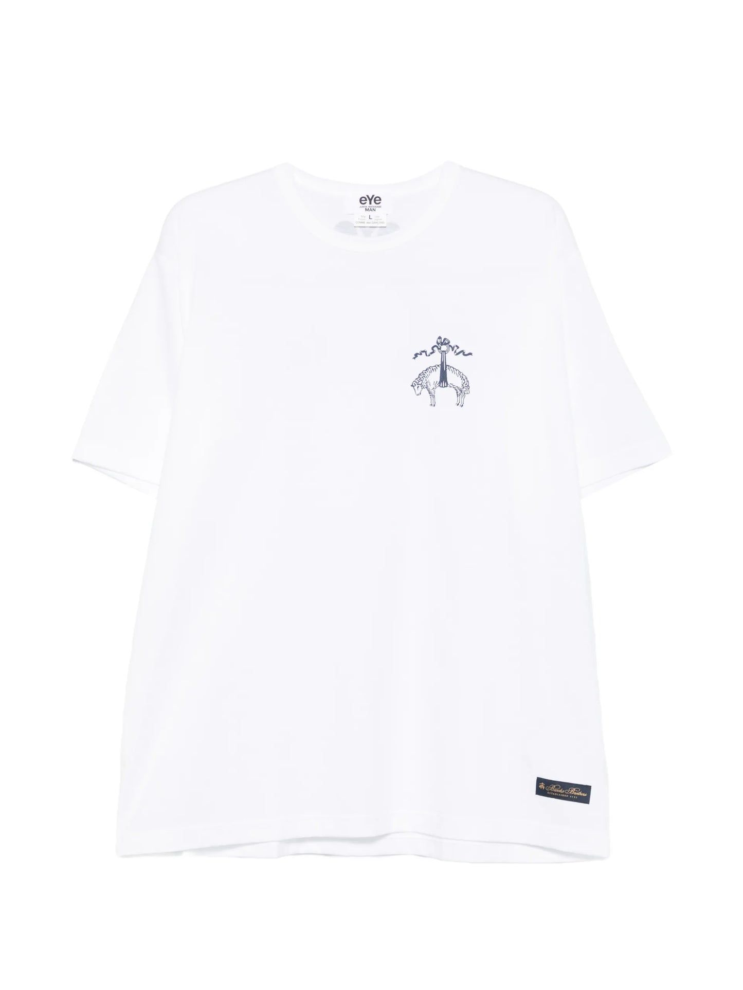 Junya Watanabe MAN Brooks Brothers Logo-print T-shirt WQT906 Vue 1