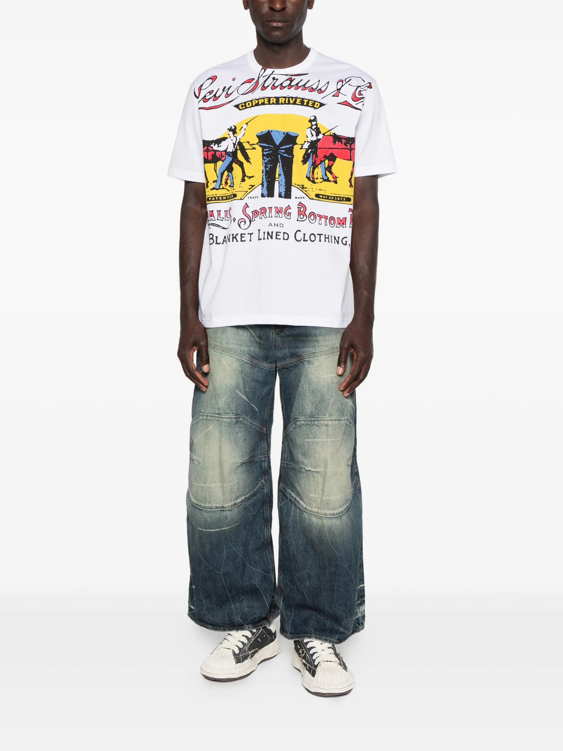 Junya Watanabe MAN X Levi`s Graphic-print T-shirt