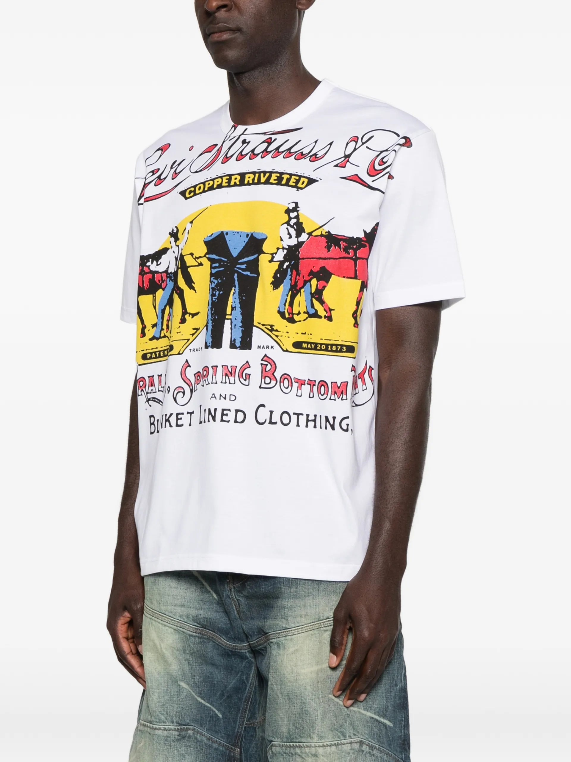 Junya Watanabe MAN X Levi`s Graphic-print T-shirt WQT911 Vue 3
