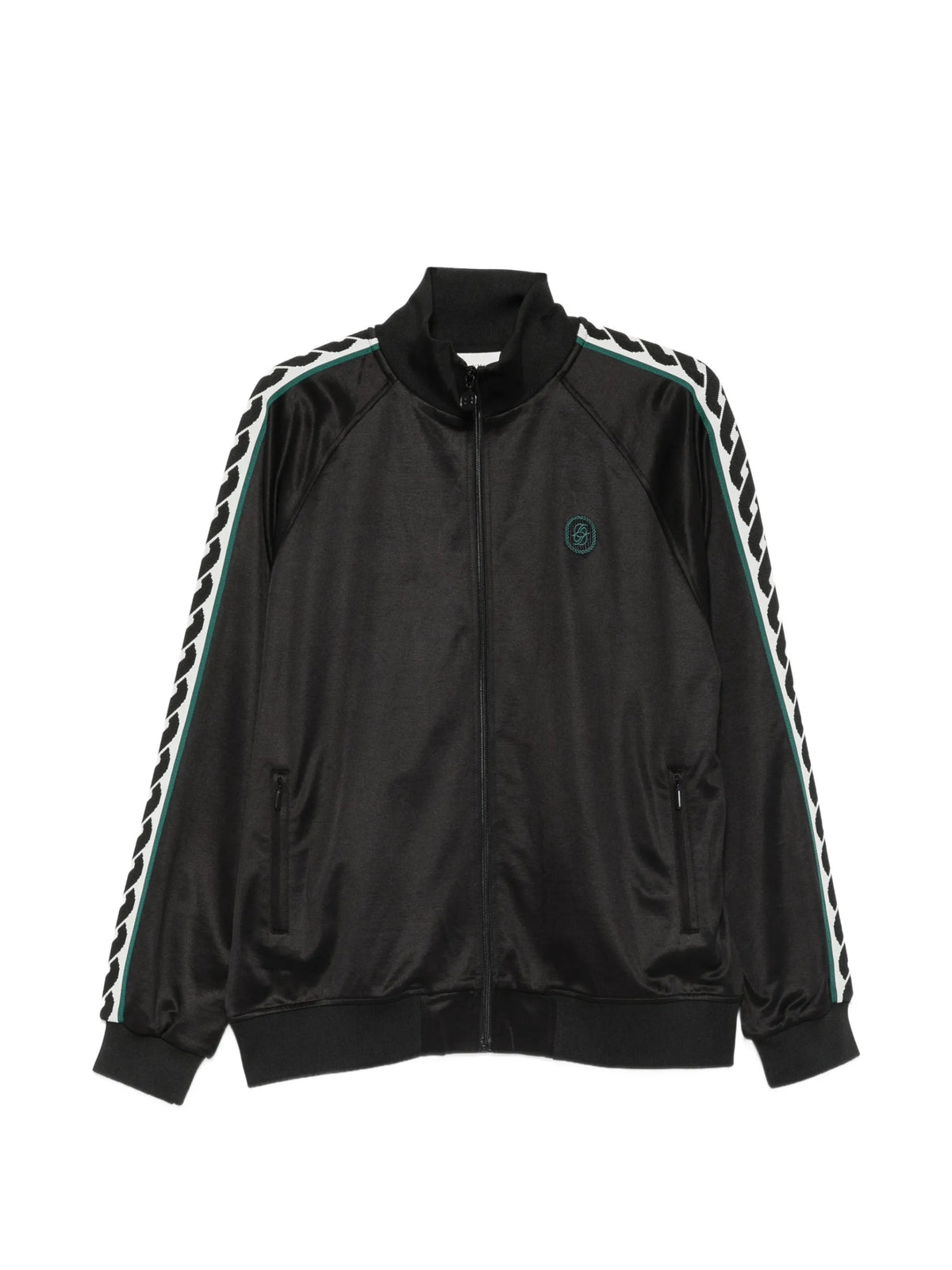 Drôle De Monsieur logo-patch side-stripe jacket coloris Black