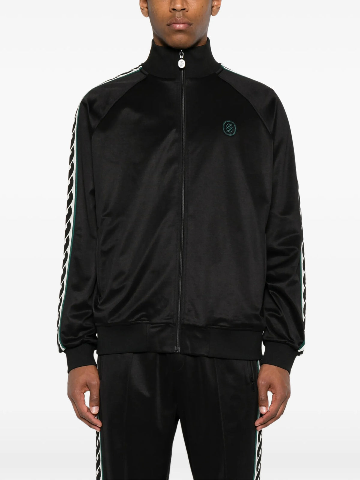 Drôle De Monsieur logo-patch side-stripe jacket coloris Black - vue 3