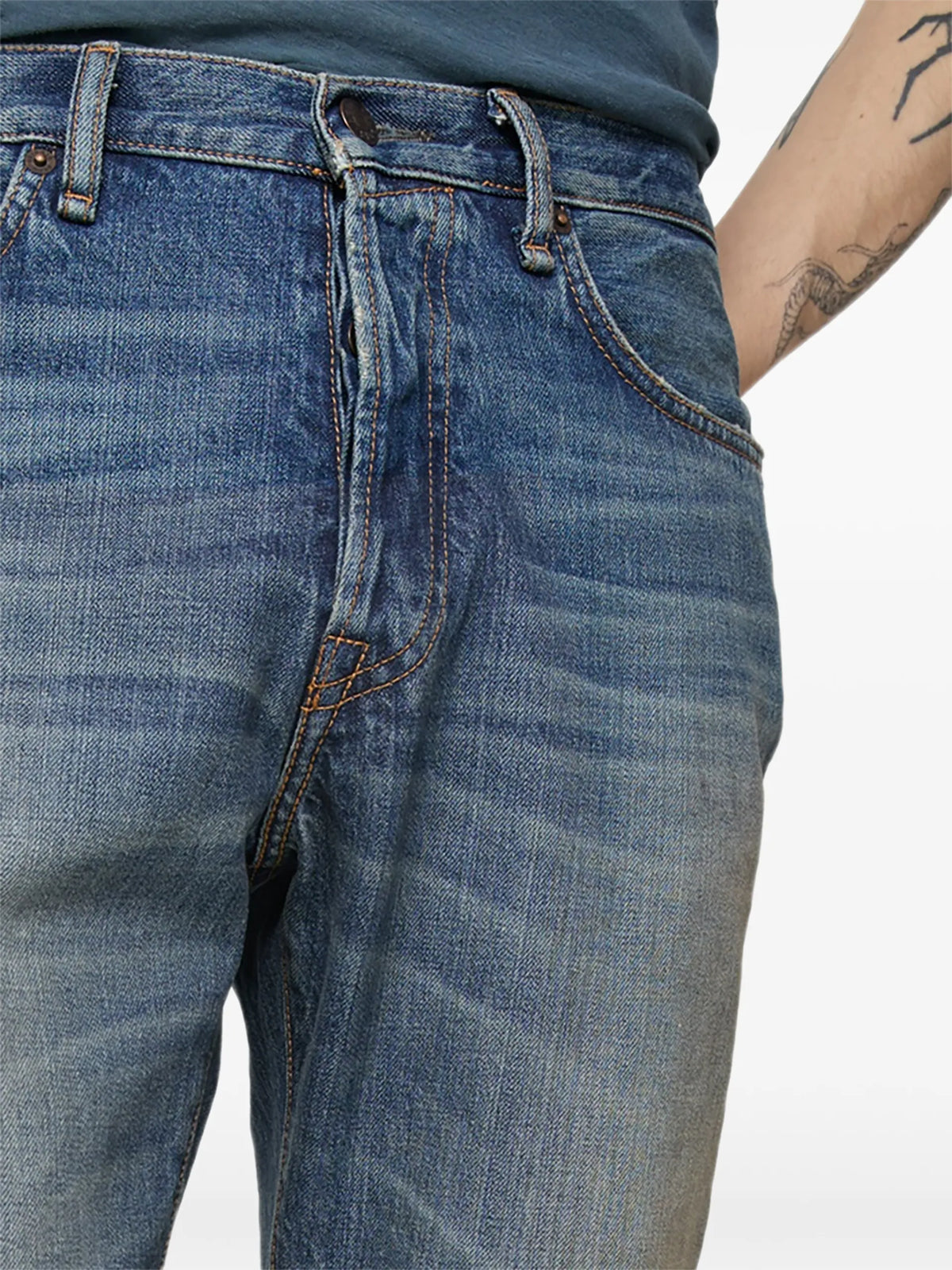 Acne Studios regular-fit jeans - 1996M coloris Blue - vue 6