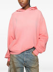 Acne Studios logo-print hoodie coloris Pink