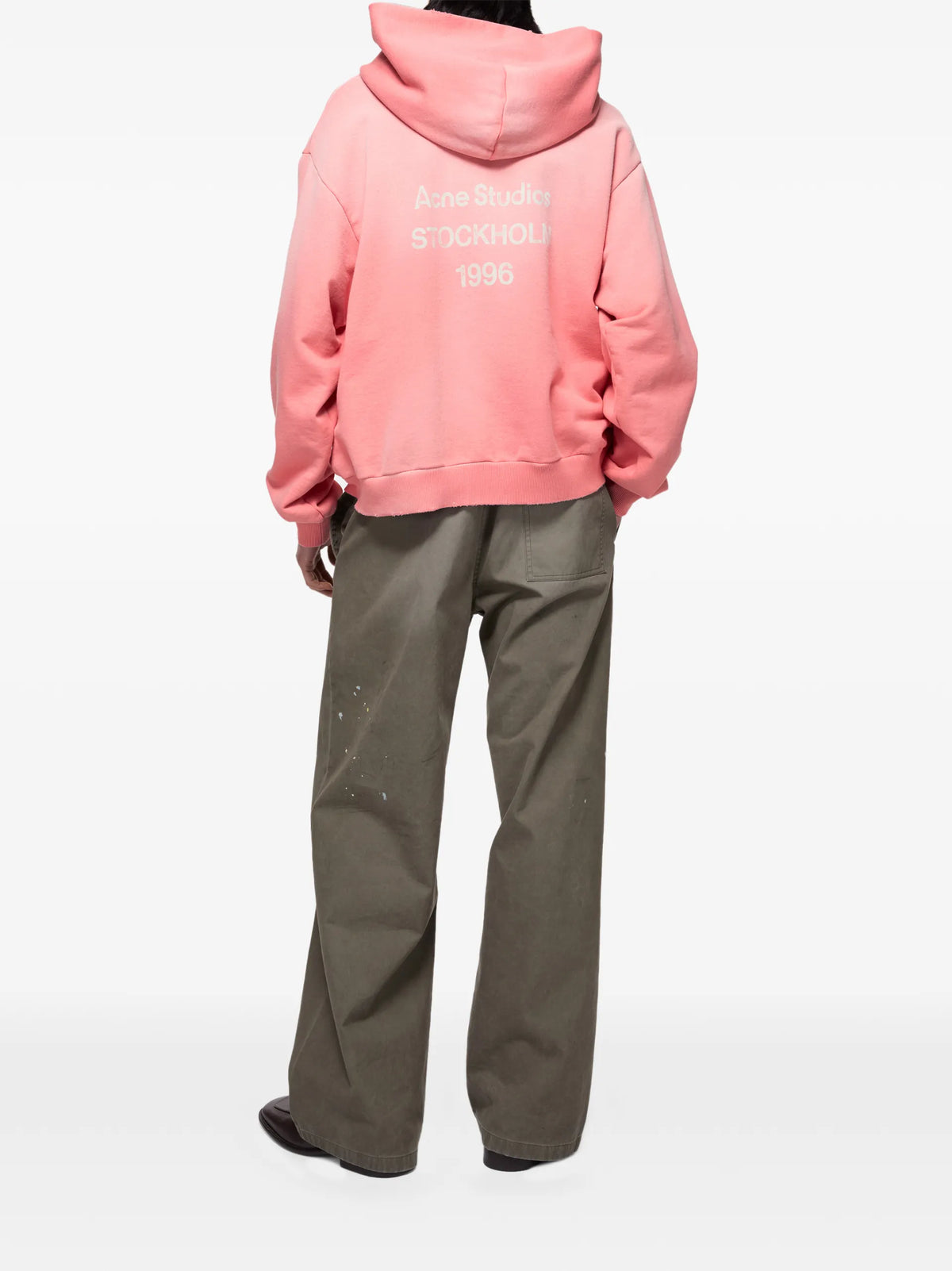 Acne Studios logo-print hoodie coloris Pink - vue 5
