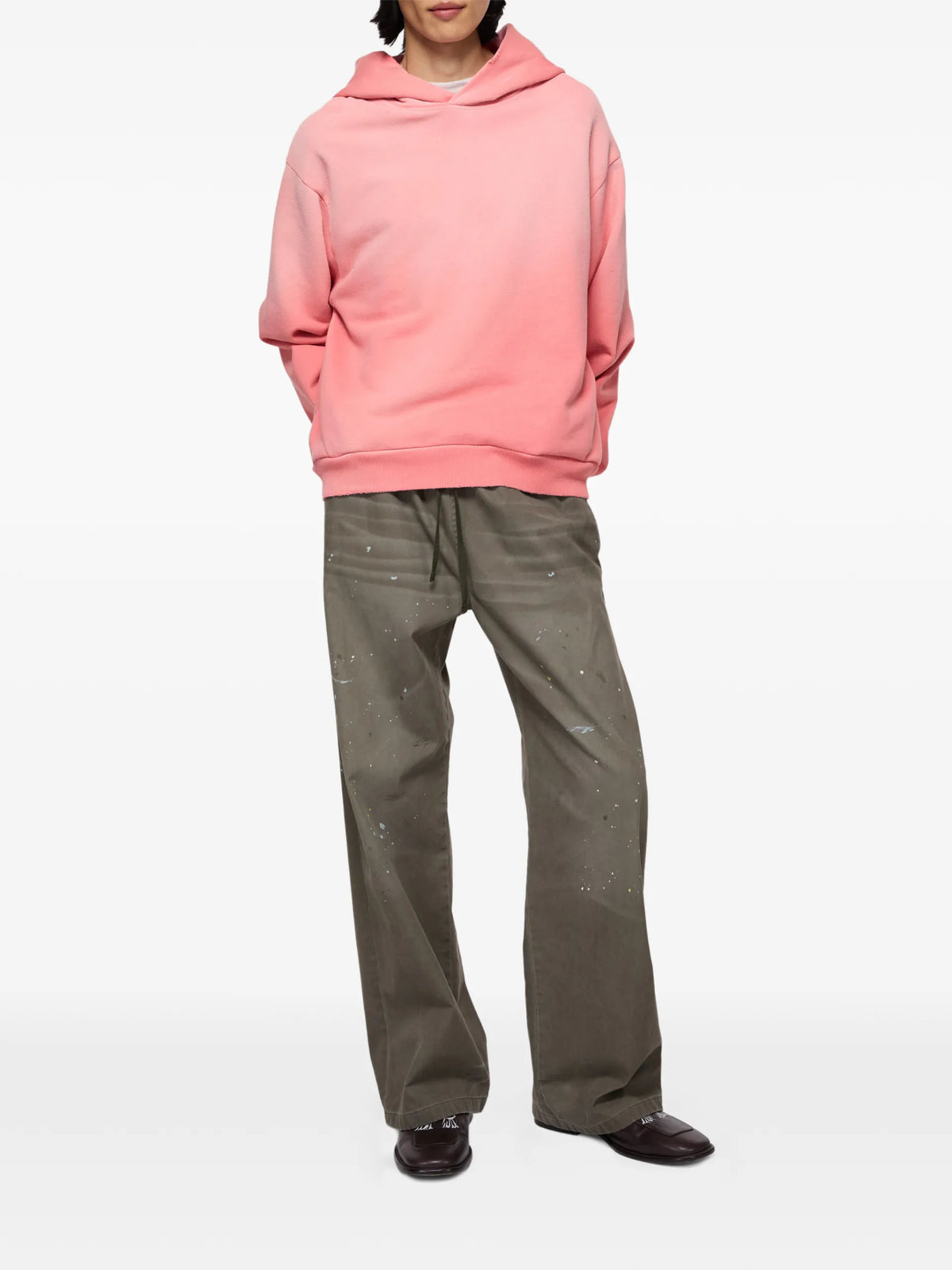Acne Studios logo-print hoodie coloris Pink - vue 3