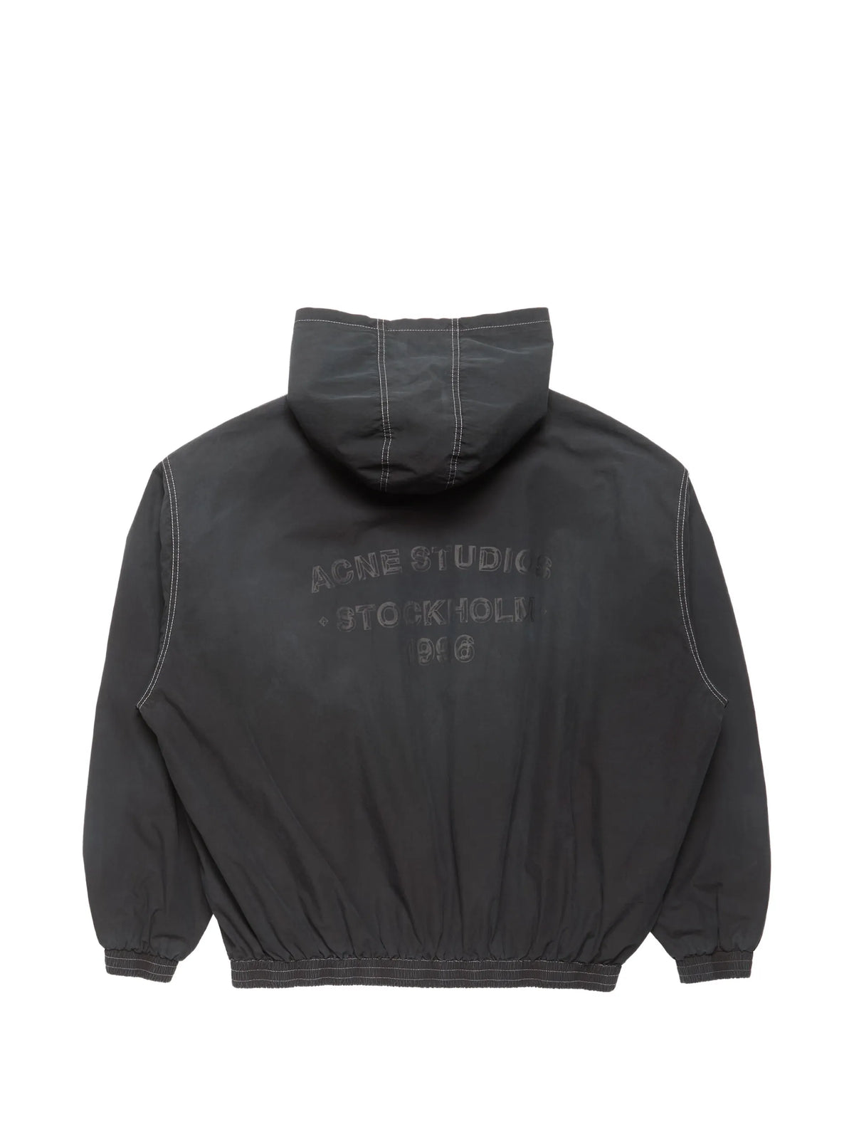 Acne Studios logo-print zip-up hoodie coloris Black - vue 7