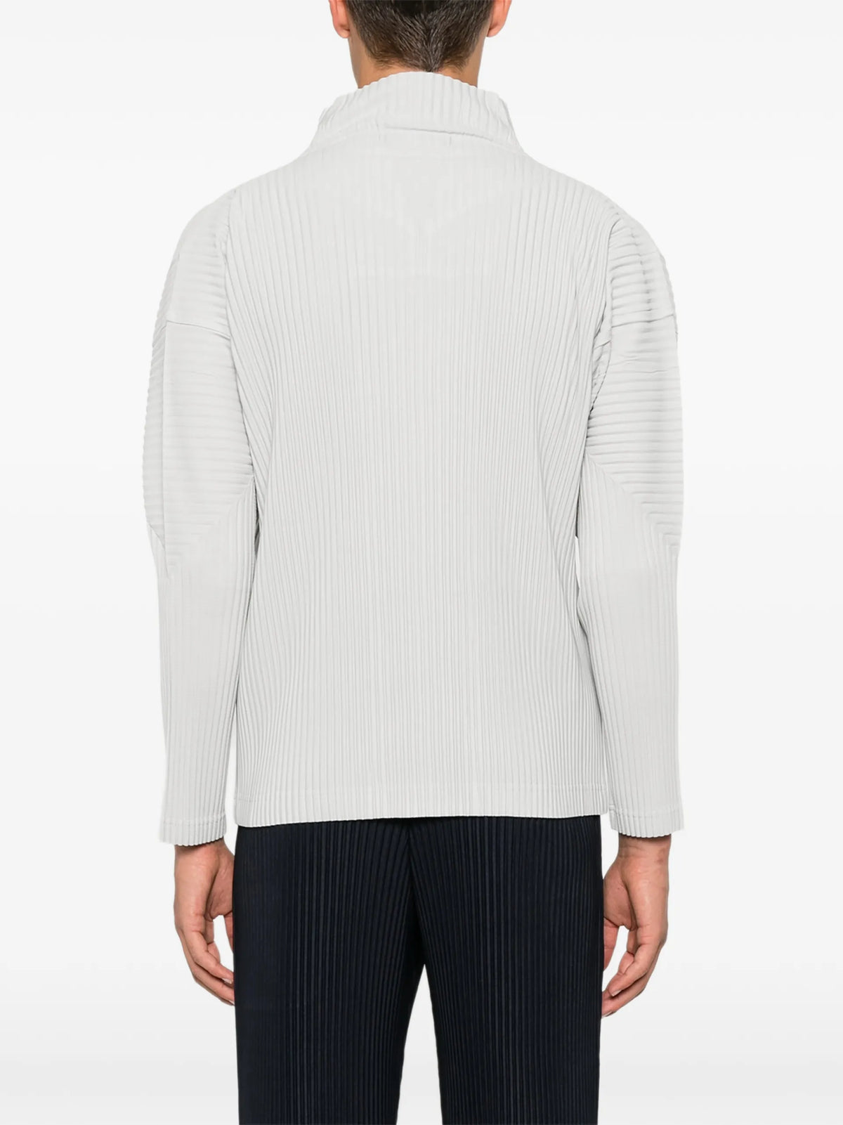 Homme Plissé Issey Miyake plissé zip-up shirt coloris Grey - vue 4