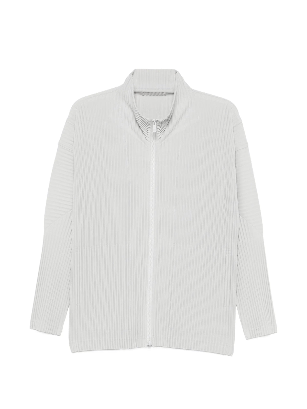 Homme Plissé Issey Miyake plissé zip-up shirt coloris Grey