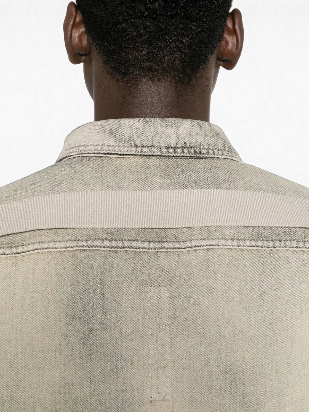 Rick Owens DRKSHDW faded denim jacket coloris Grey - vue 5