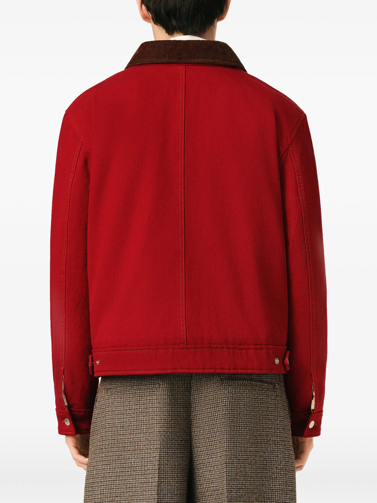 AMI Paris cotton zipped jacket with Ami de Coeur coloris Red - vue 5