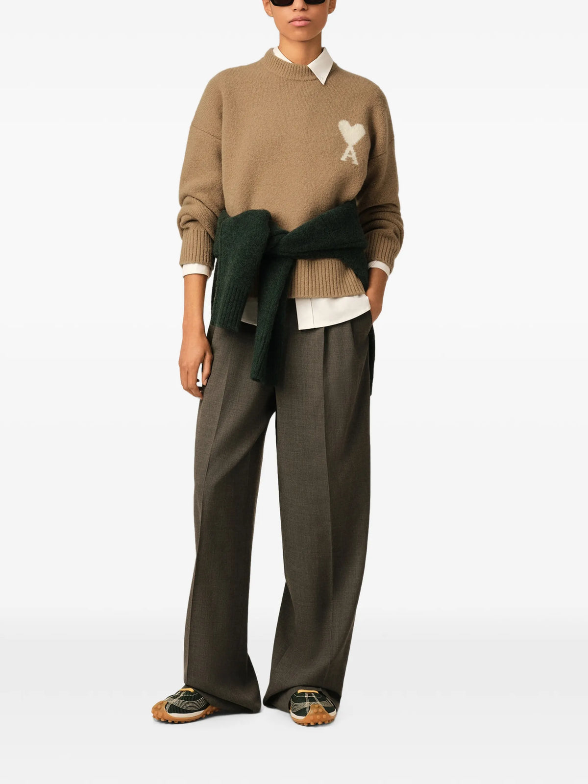 AMI Paris Ami de Coeur intarsia-knit sweater coloris Neutrals - vue 3