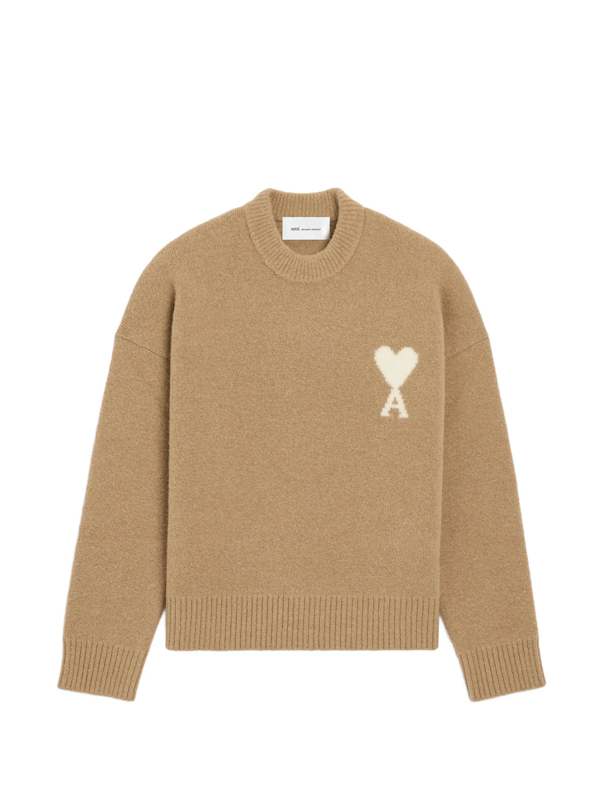 AMI Paris Ami de Coeur intarsia-knit sweater coloris Neutrals