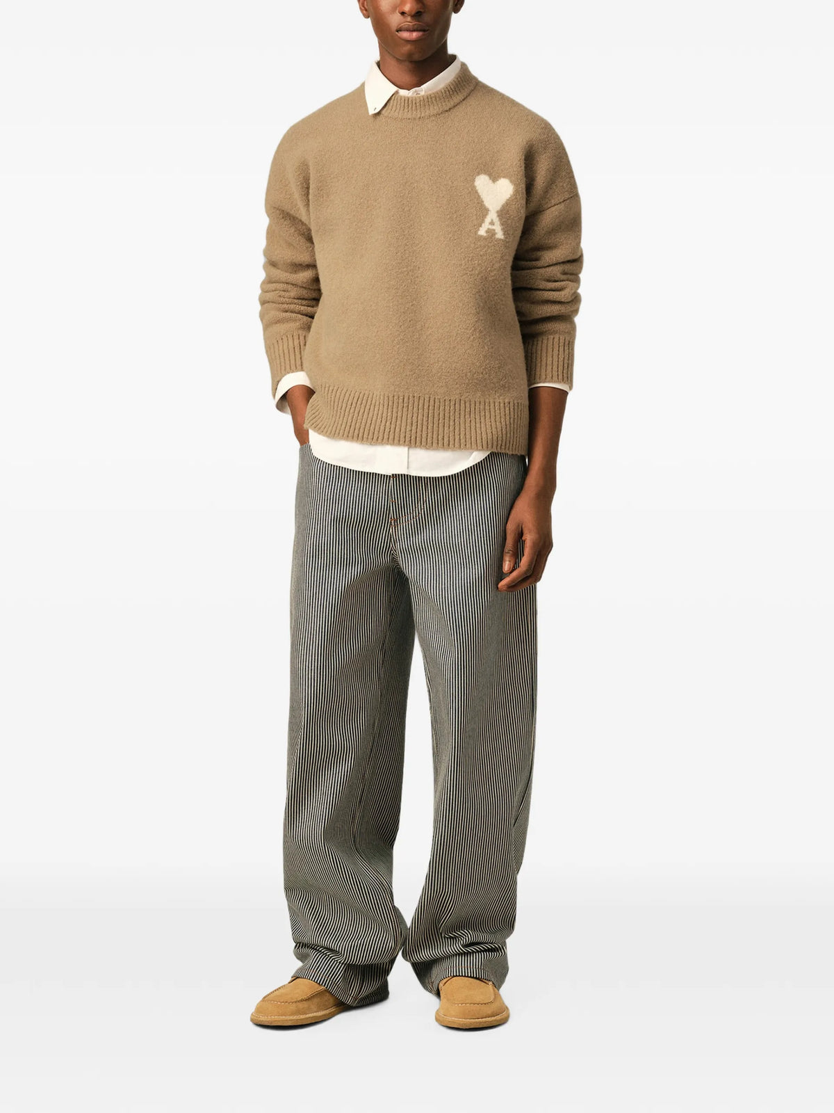 AMI Paris Ami de Coeur intarsia-knit sweater coloris Neutrals - vue 2