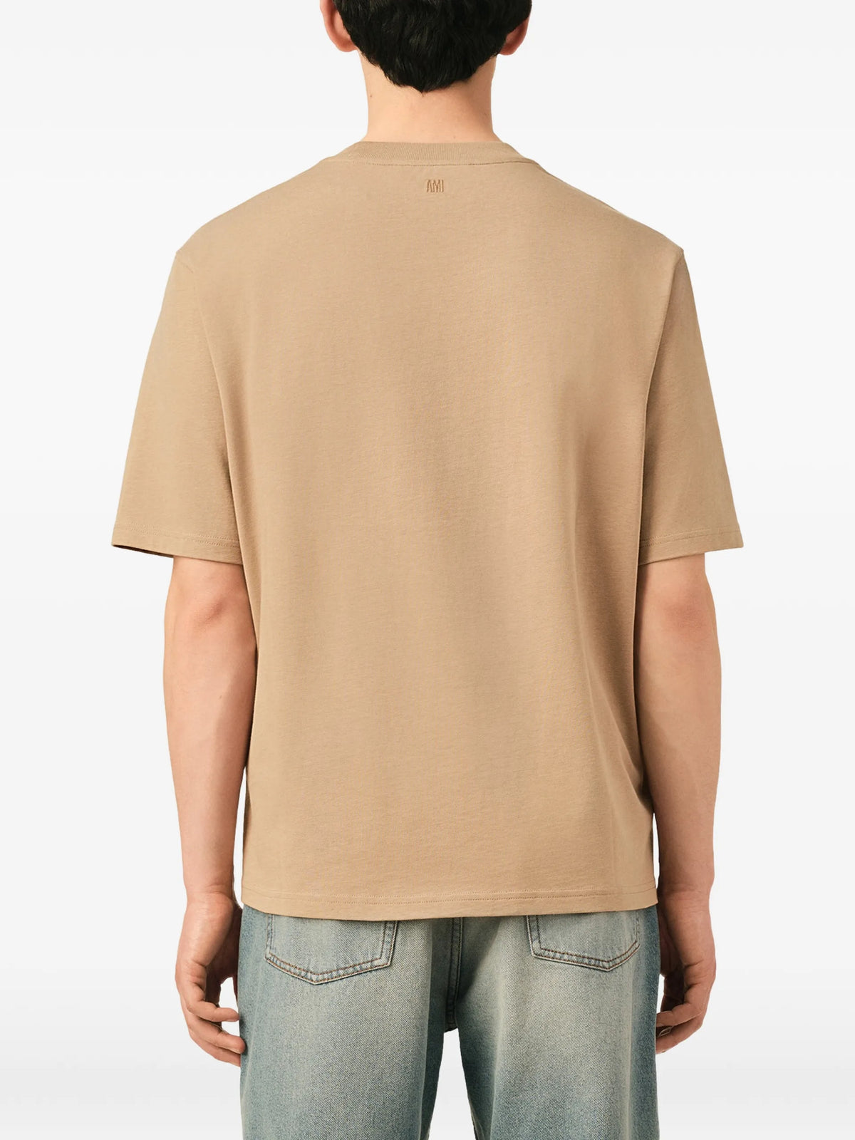AMI Paris cotton t-shirt with embossed Ami de Coeur coloris Neutrals - vue 5
