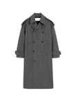 AMI Paris wool trench coat coloris Grey